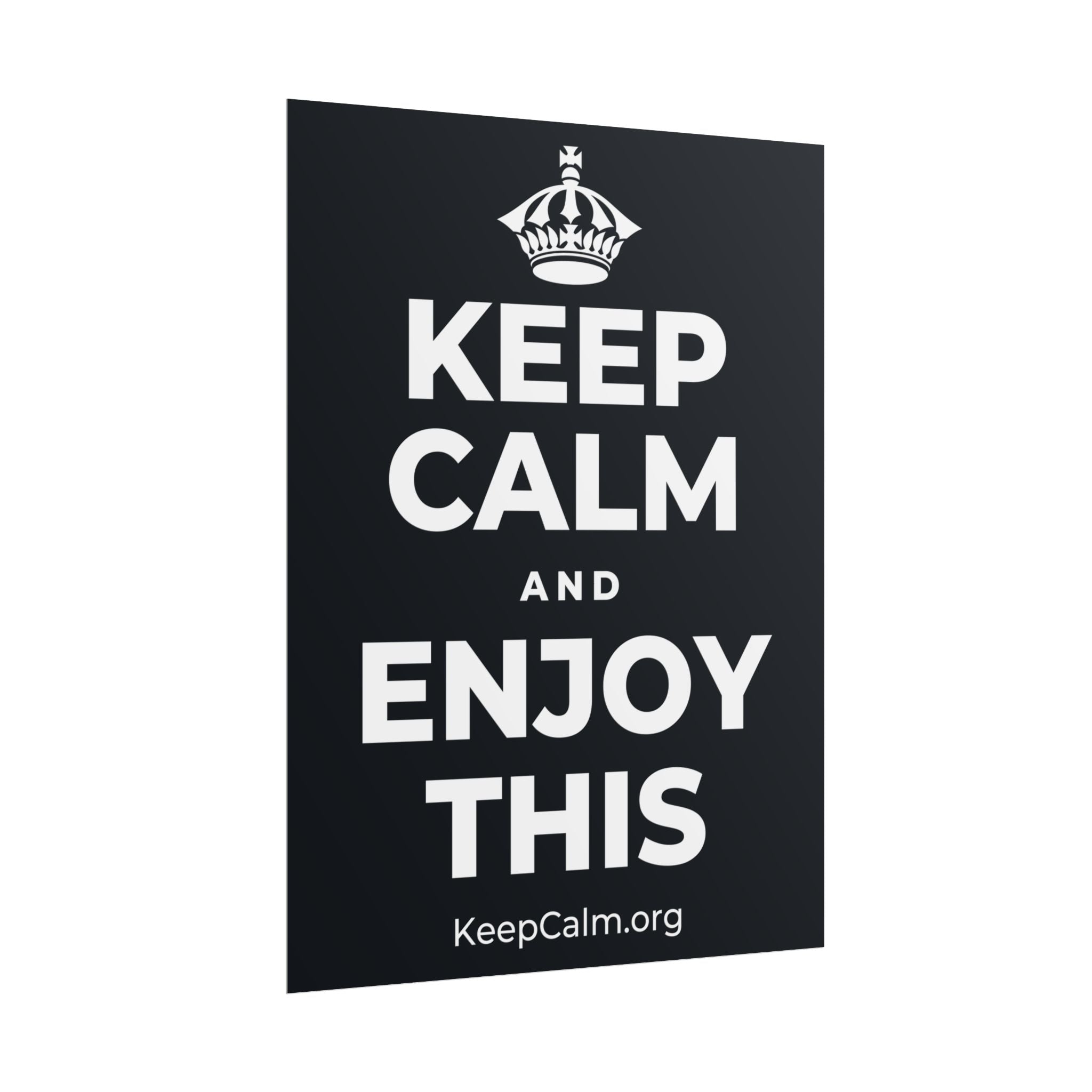 KEEP CALM AND ENJOY THIS Poster (Dark)