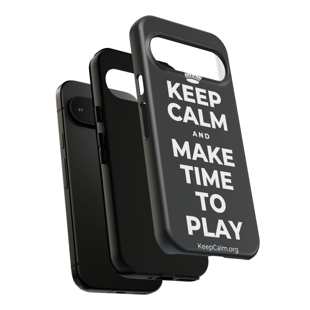 KEEP CALM AND MAKE TIME TO PLAY Phone Case (Dark)