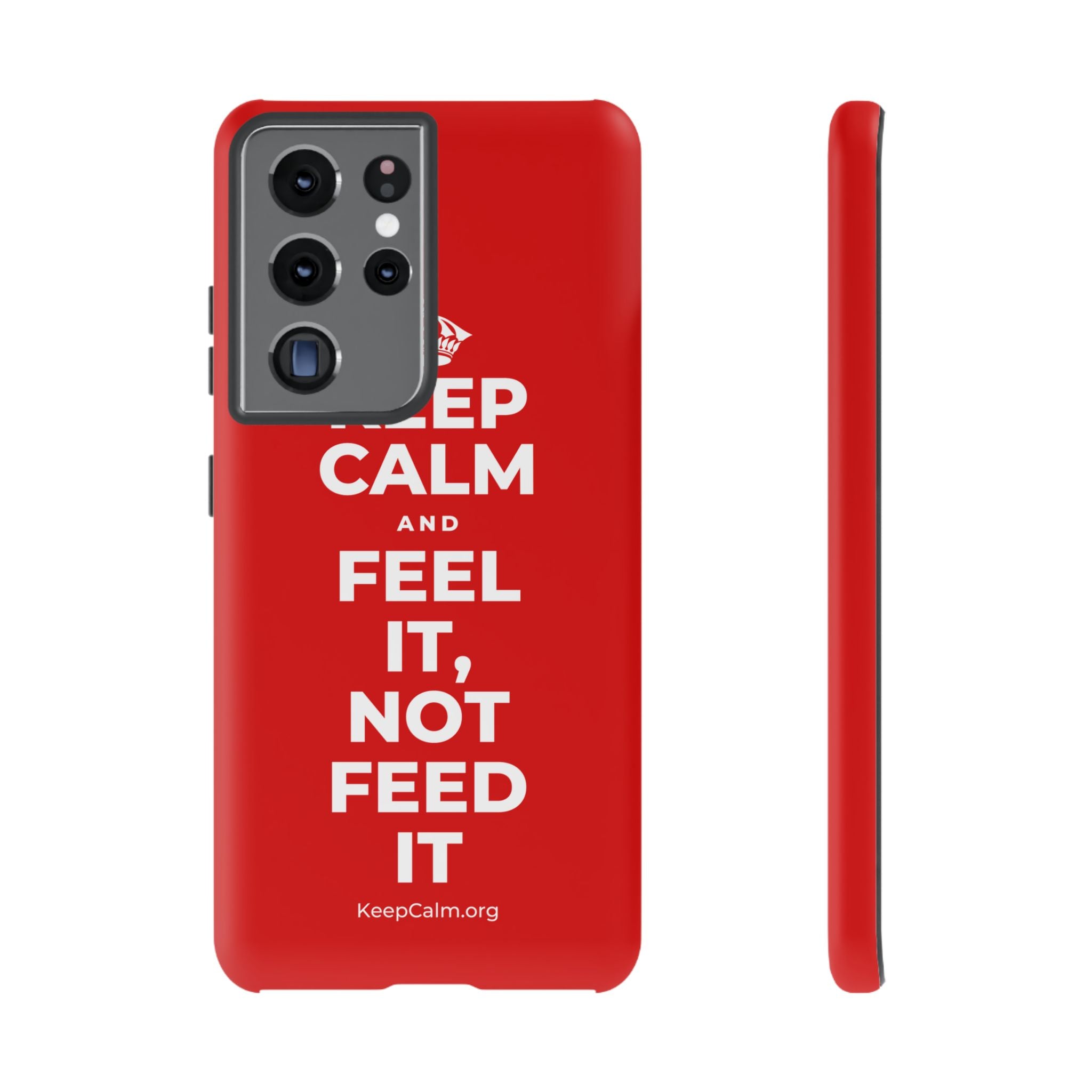 KEEP CALM AND FEEL IT, NOT FEED IT Phone Case