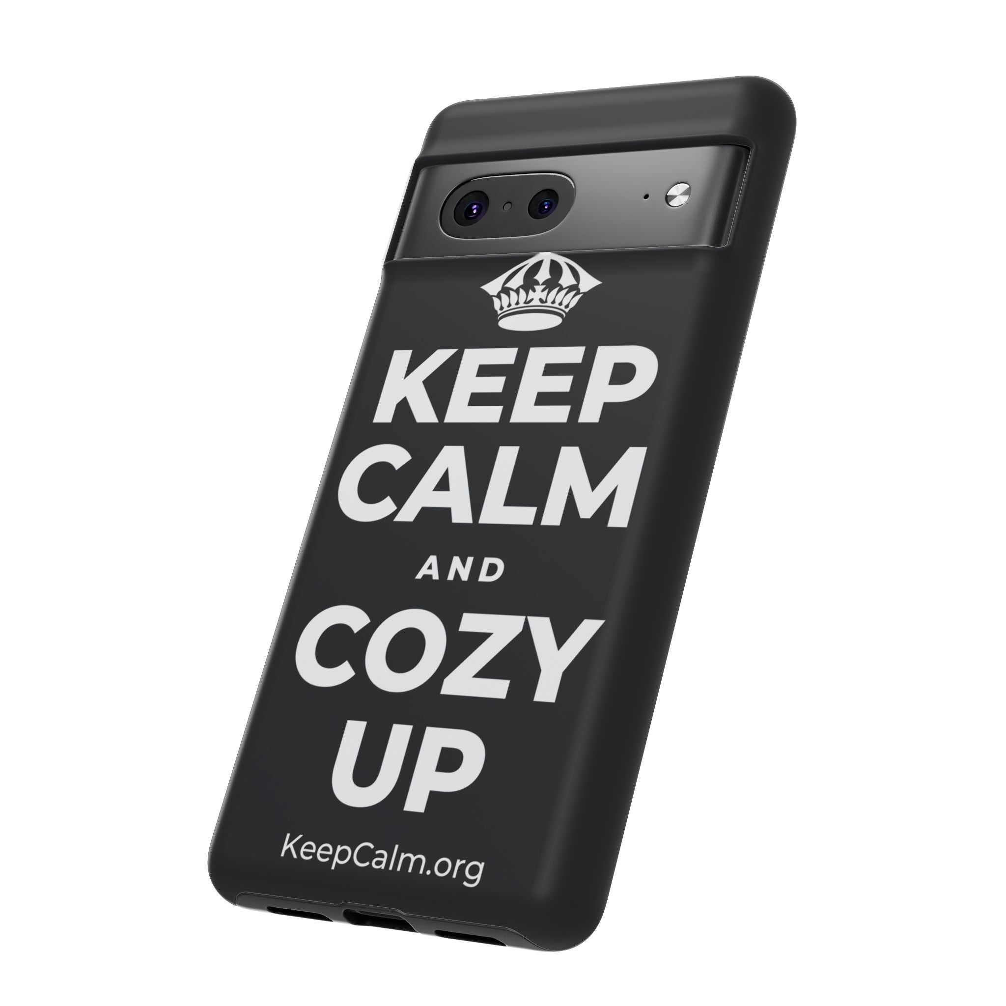 KEEP CALM AND COZY UP Phone Case (Dark)