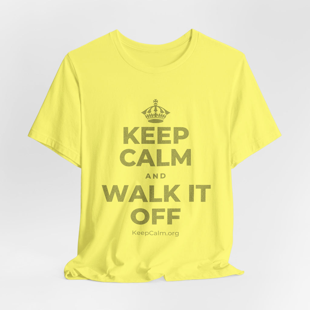 KEEP CALM AND WALK IT OFF T-Shirt (Soft Cream–Heather Mauve)