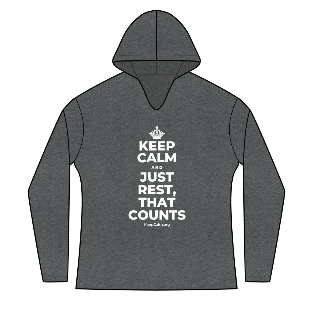 KEEP CALM AND JUST REST, THAT COUNTS Women's Long Sleeve Hoodie