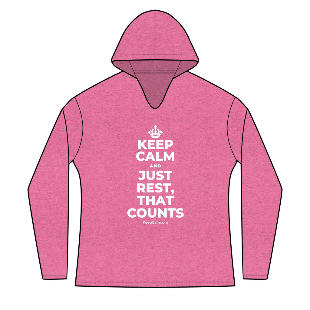 KEEP CALM AND JUST REST, THAT COUNTS Women's Long Sleeve Hoodie