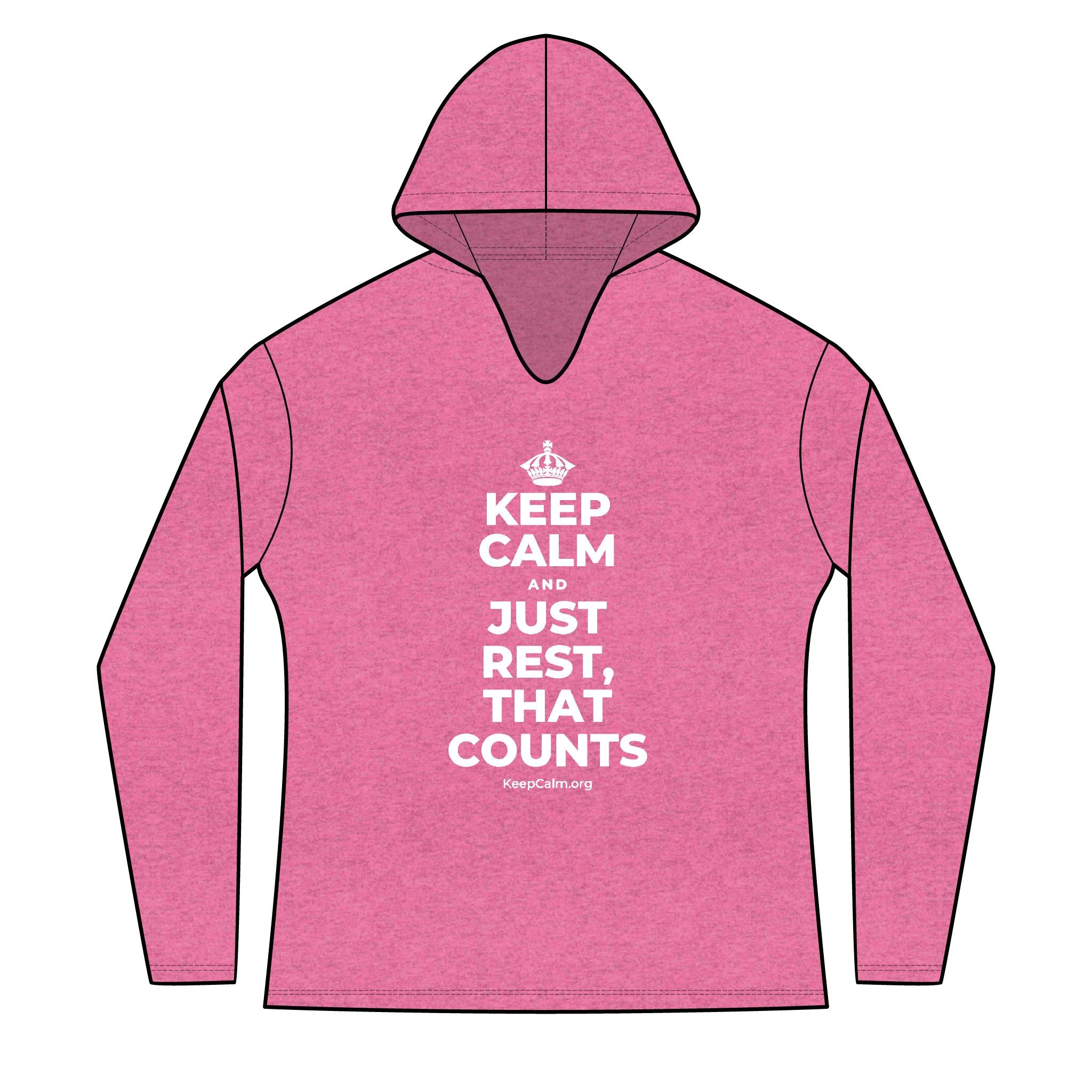 KEEP CALM AND JUST REST, THAT COUNTS Women's Long Sleeve Hoodie
