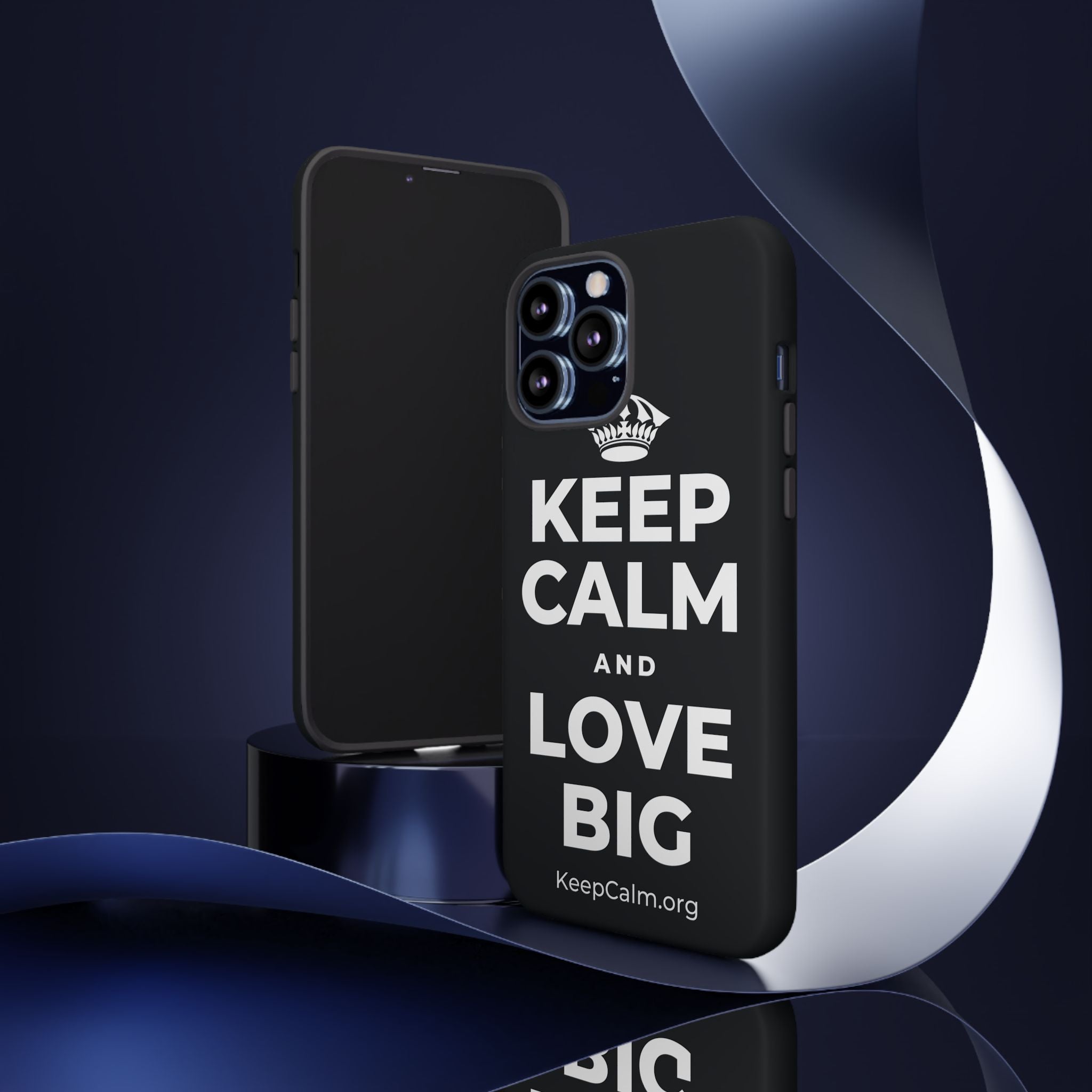 KEEP CALM AND LOVE BIG Phone Case (Dark)