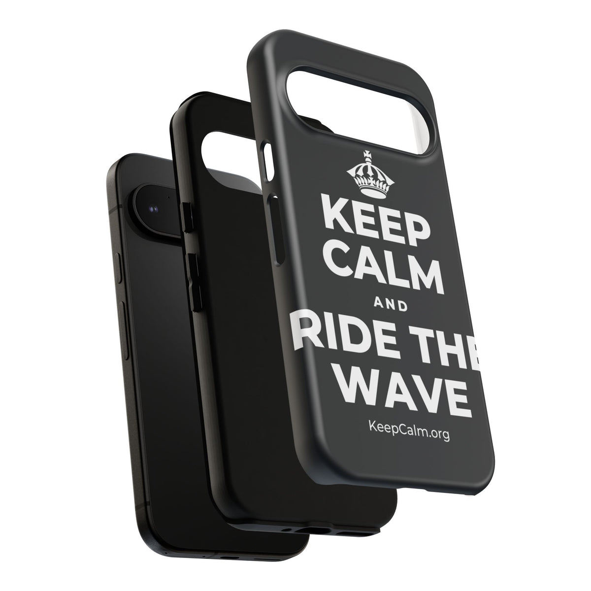 KEEP CALM AND RIDE THE WAVE Phone Case (Dark)