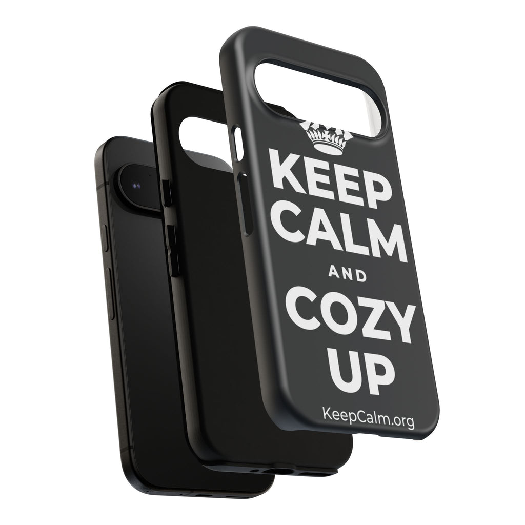 KEEP CALM AND COZY UP Phone Case (Dark)