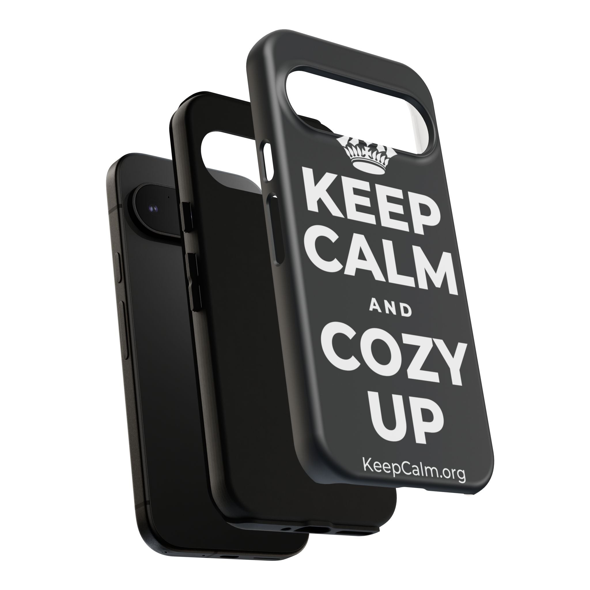 KEEP CALM AND COZY UP Phone Case (Dark)