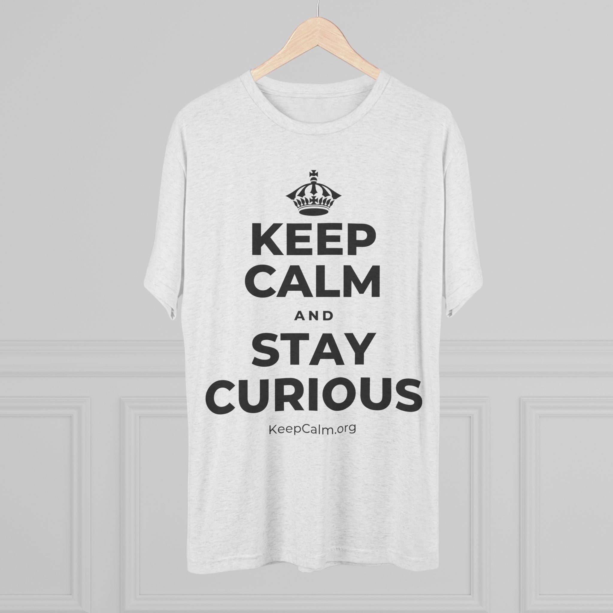 KEEP CALM AND STAY CURIOUS Tri-Blend Tee