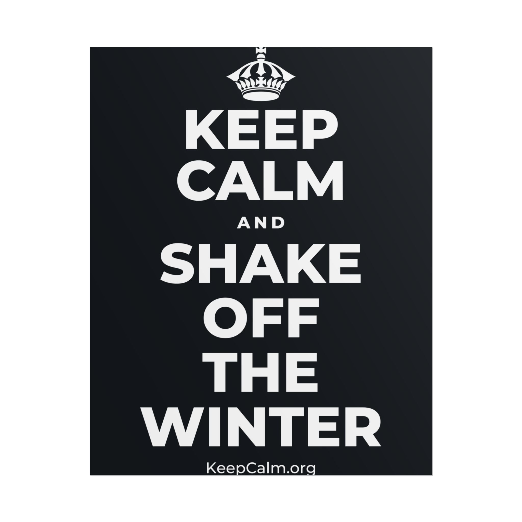 KEEP CALM AND SHAKE OFF THE WINTER Poster (Dark)