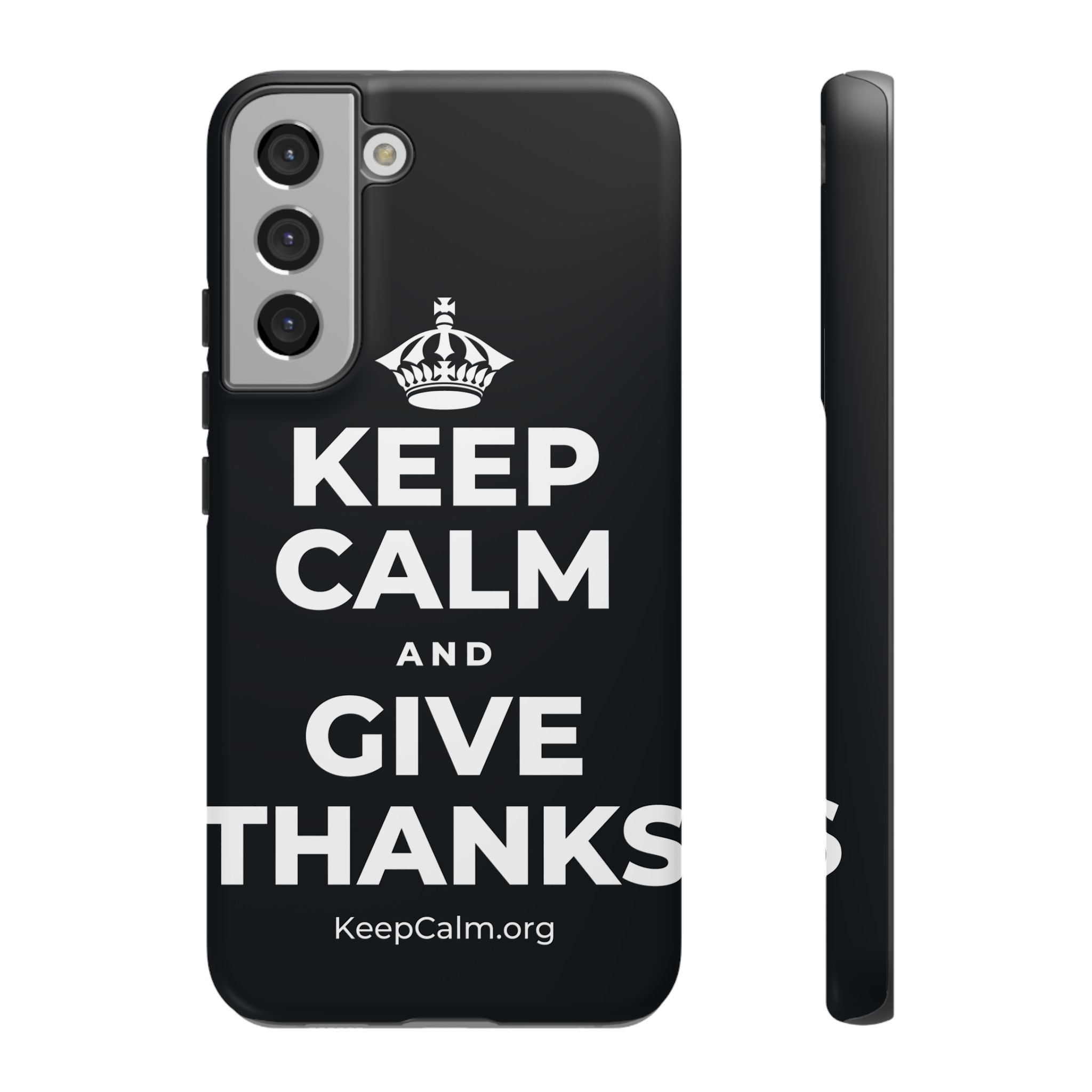 KEEP CALM AND GIVE THANKS Phone Case (Dark)