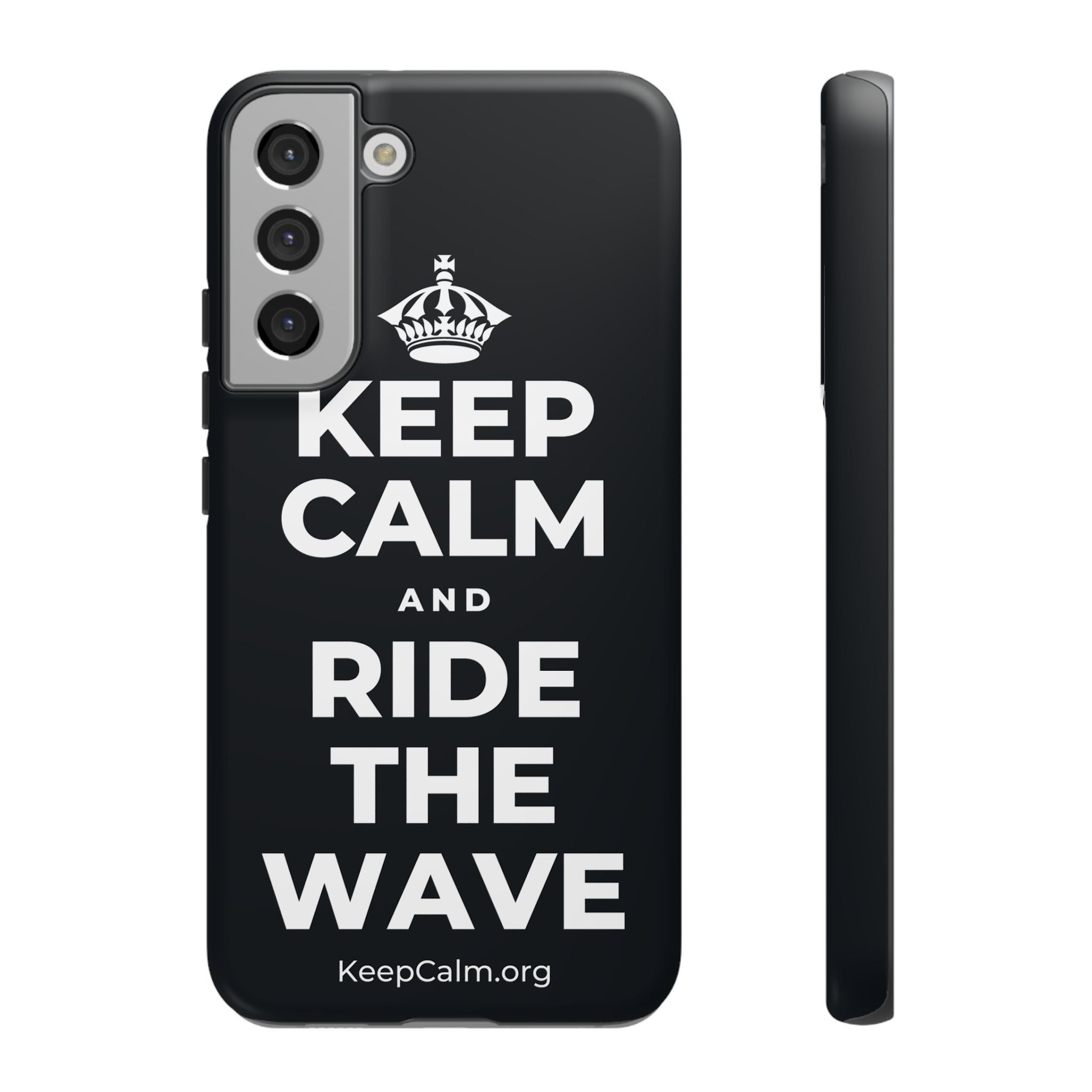 KEEP CALM AND RIDE THE WAVE Phone Case (Dark)