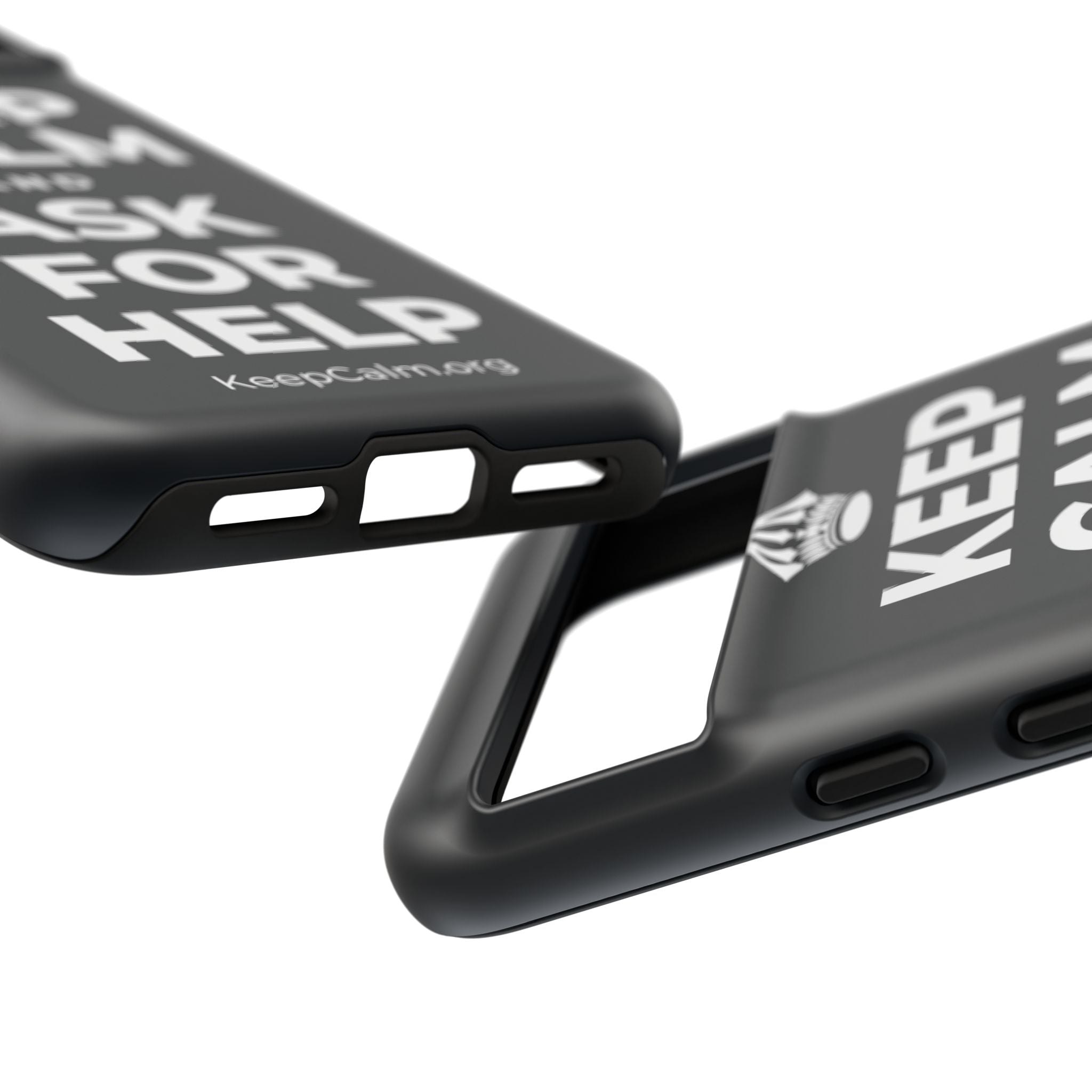 KEEP CALM AND ASK FOR HELP Phone Case (Dark)