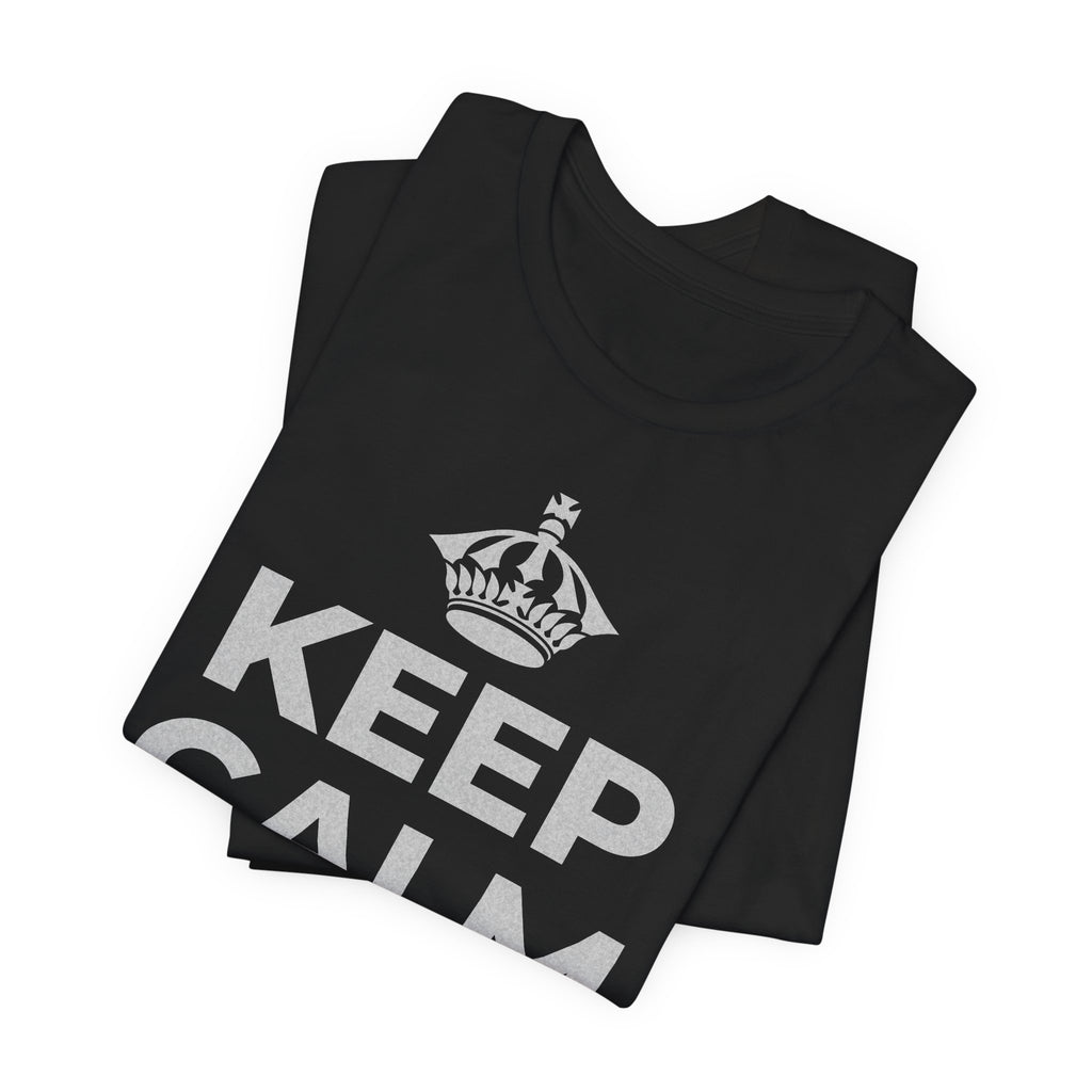 KEEP CALM AND 相信好事正在路上 T-Shirt (White–Asphalt)