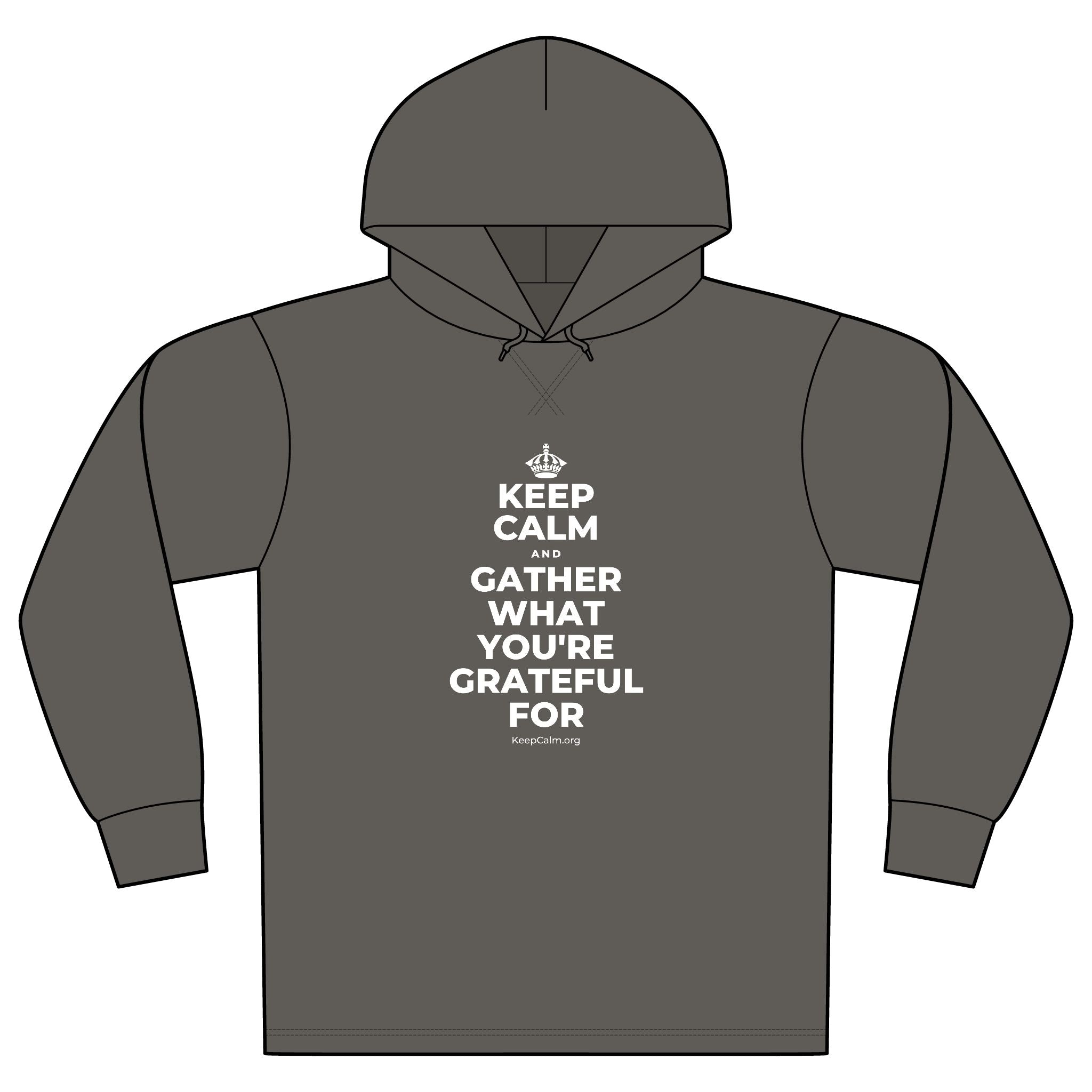 KEEP CALM AND GATHER WHAT YOU'RE GRATEFUL FOR Organic Hoodie Tee