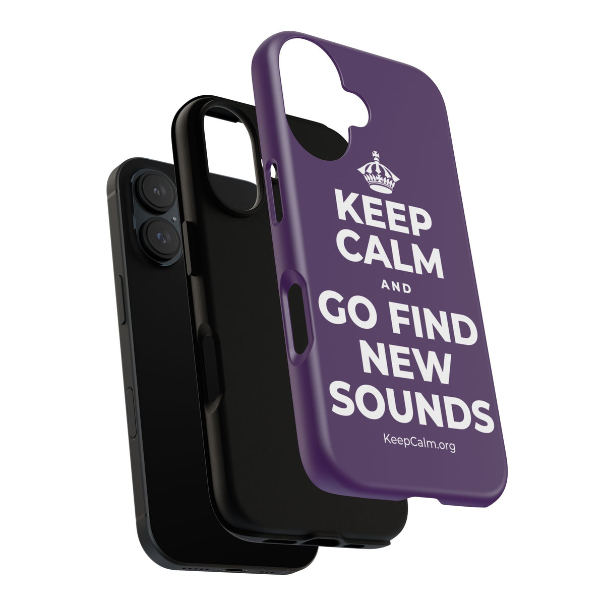 KEEP CALM AND GO FIND NEW SOUNDS Phone Case