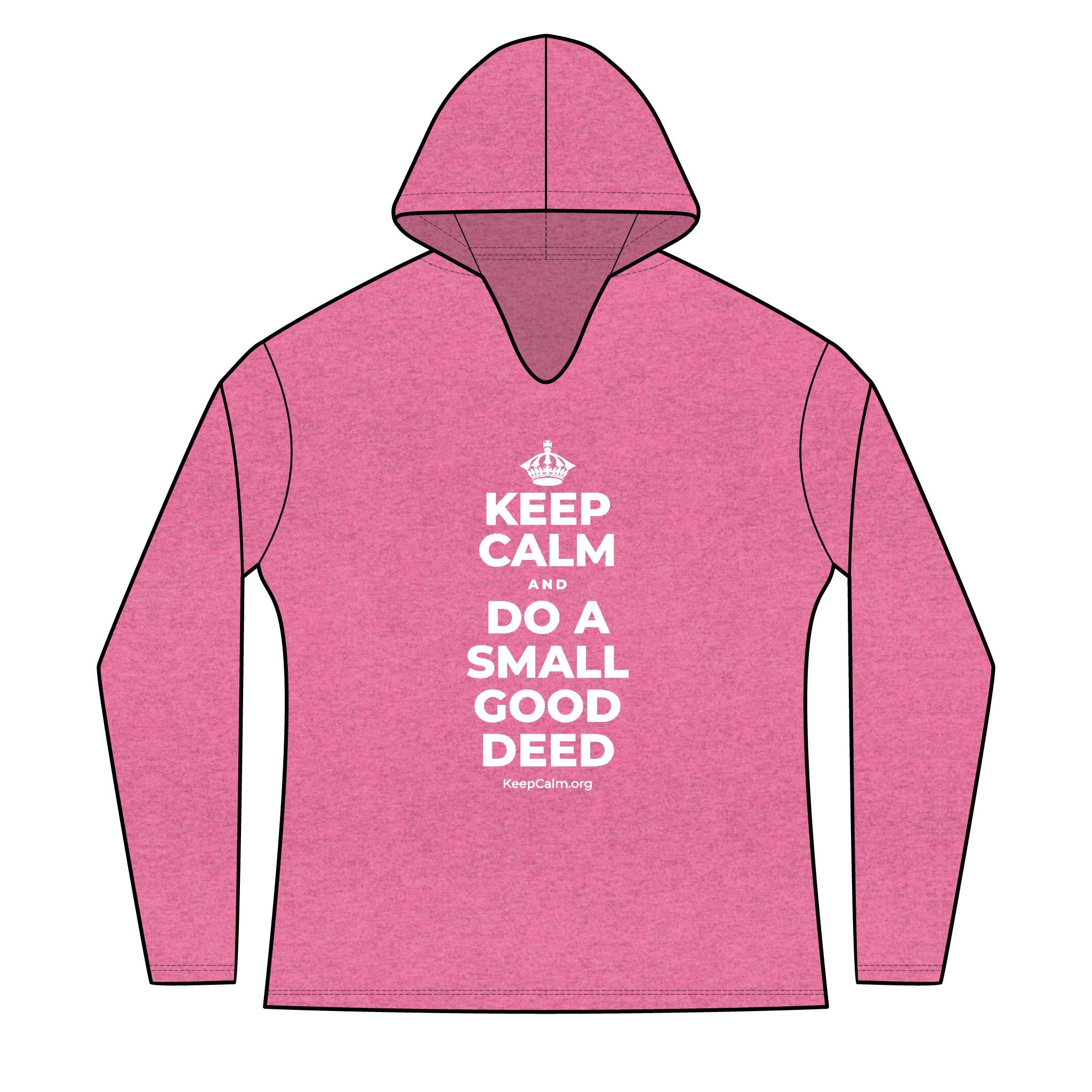 KEEP CALM AND DO A SMALL GOOD DEED Women's Long Sleeve Hoodie
