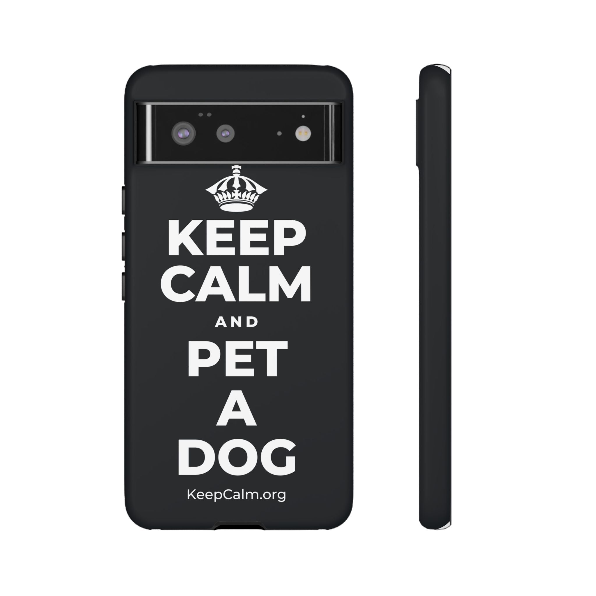 KEEP CALM AND PET A DOG Phone Case (Dark)