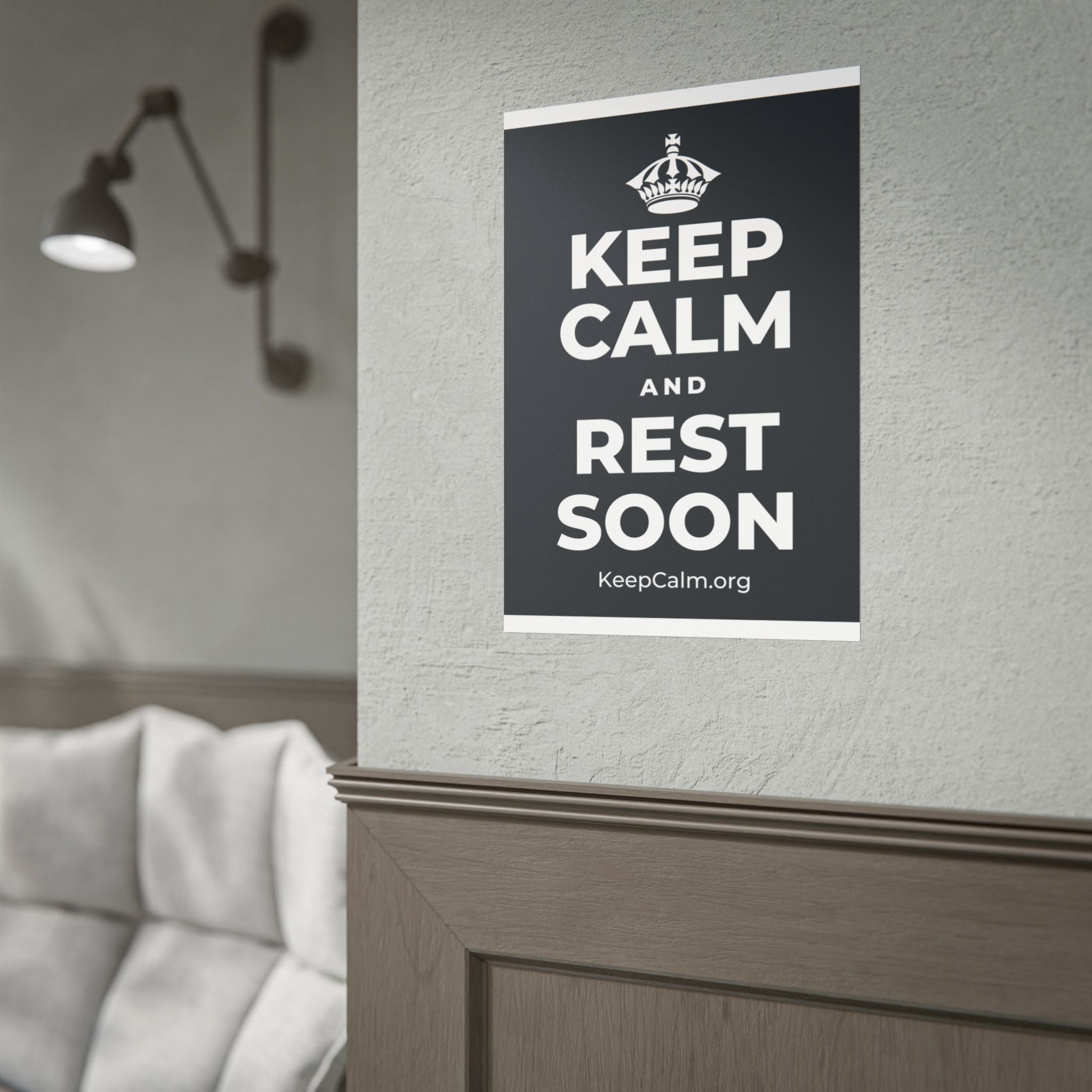 KEEP CALM AND REST SOON Poster (Dark)