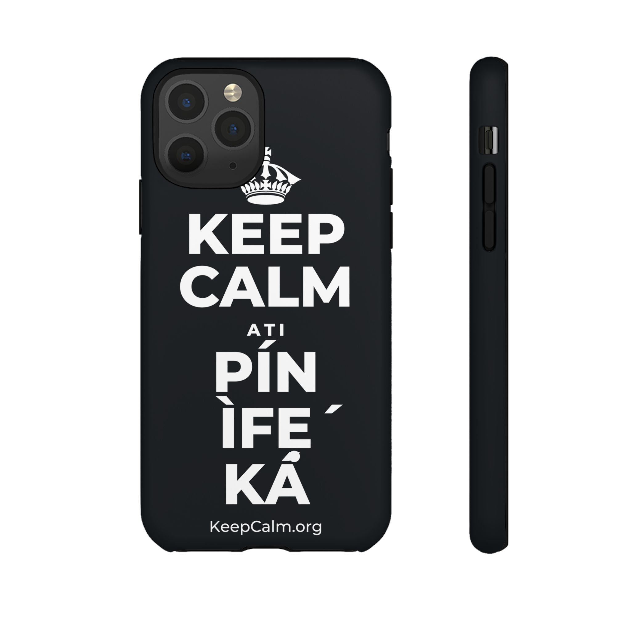 KEEP CALM ATI PÍN ÌFẸ́ KÁ Phone Case (Dark)