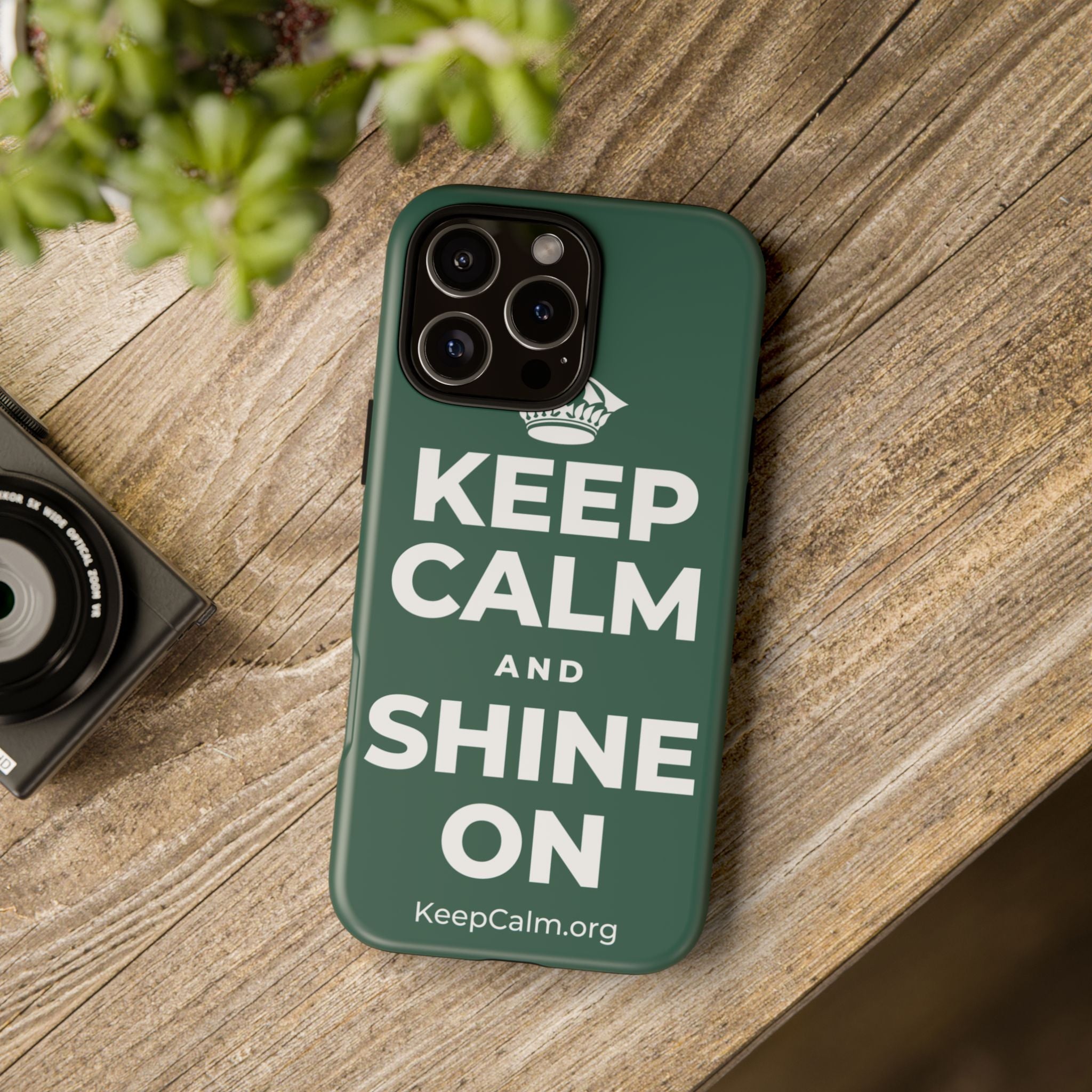 KEEP CALM AND SHINE ON Phone Case