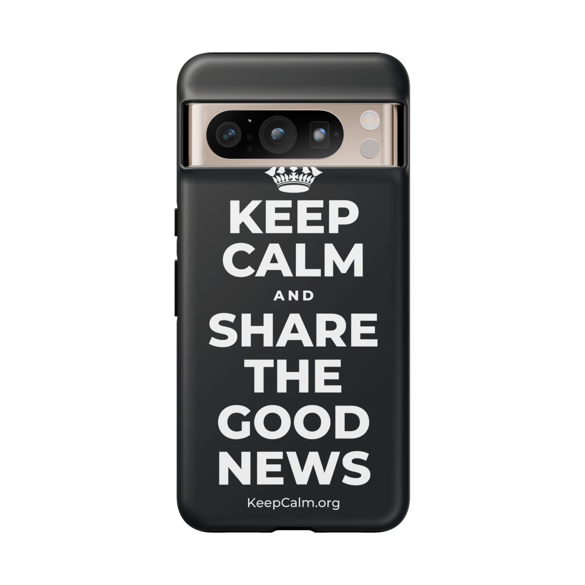 KEEP CALM AND SHARE THE GOOD NEWS Phone Case (Dark)