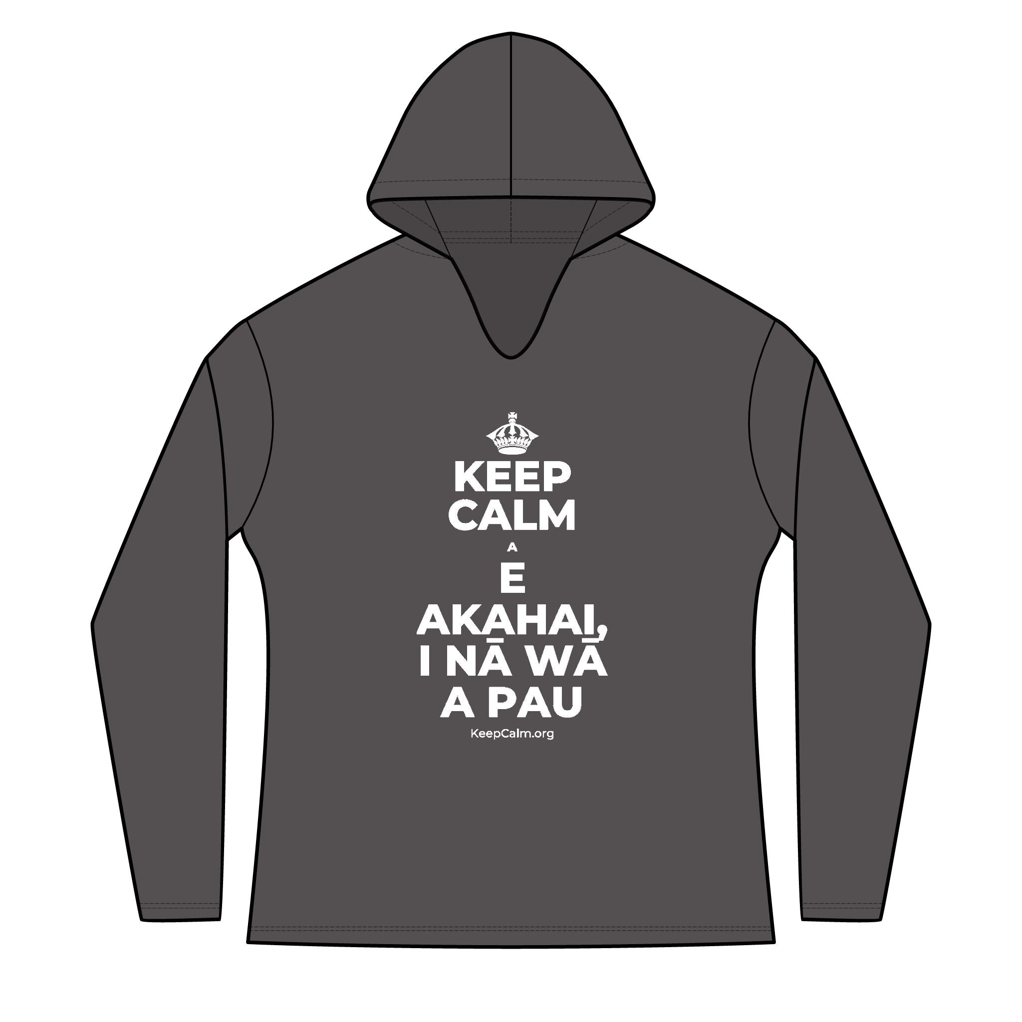 KEEP CALM A E AKAHAI, I NĀ WĀ A PAU Women's Long Sleeve Hoodie