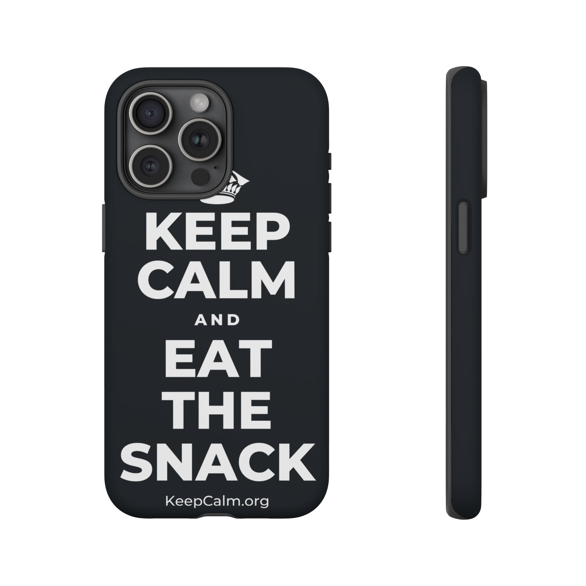 KEEP CALM AND EAT THE SNACK Phone Case (Dark)