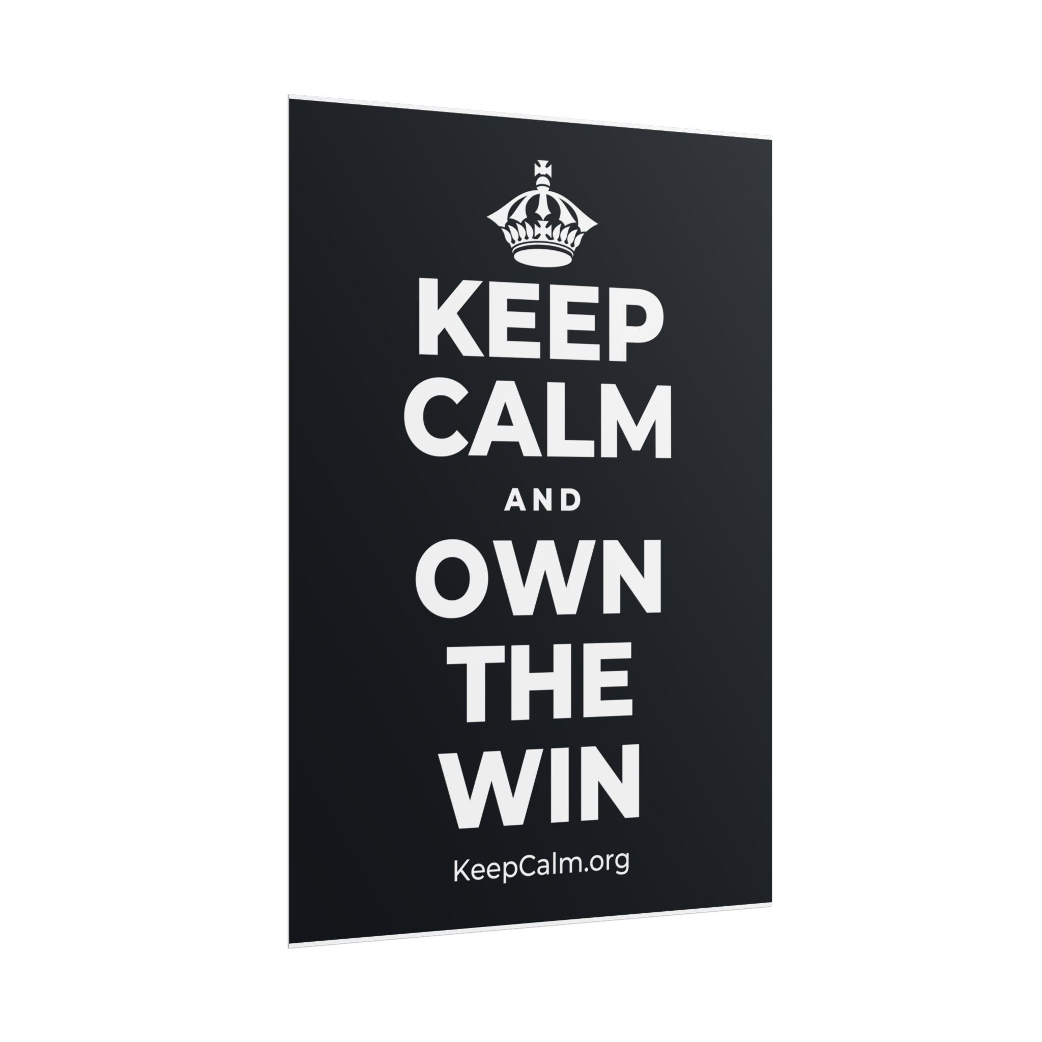 KEEP CALM AND OWN THE WIN Poster (Dark)