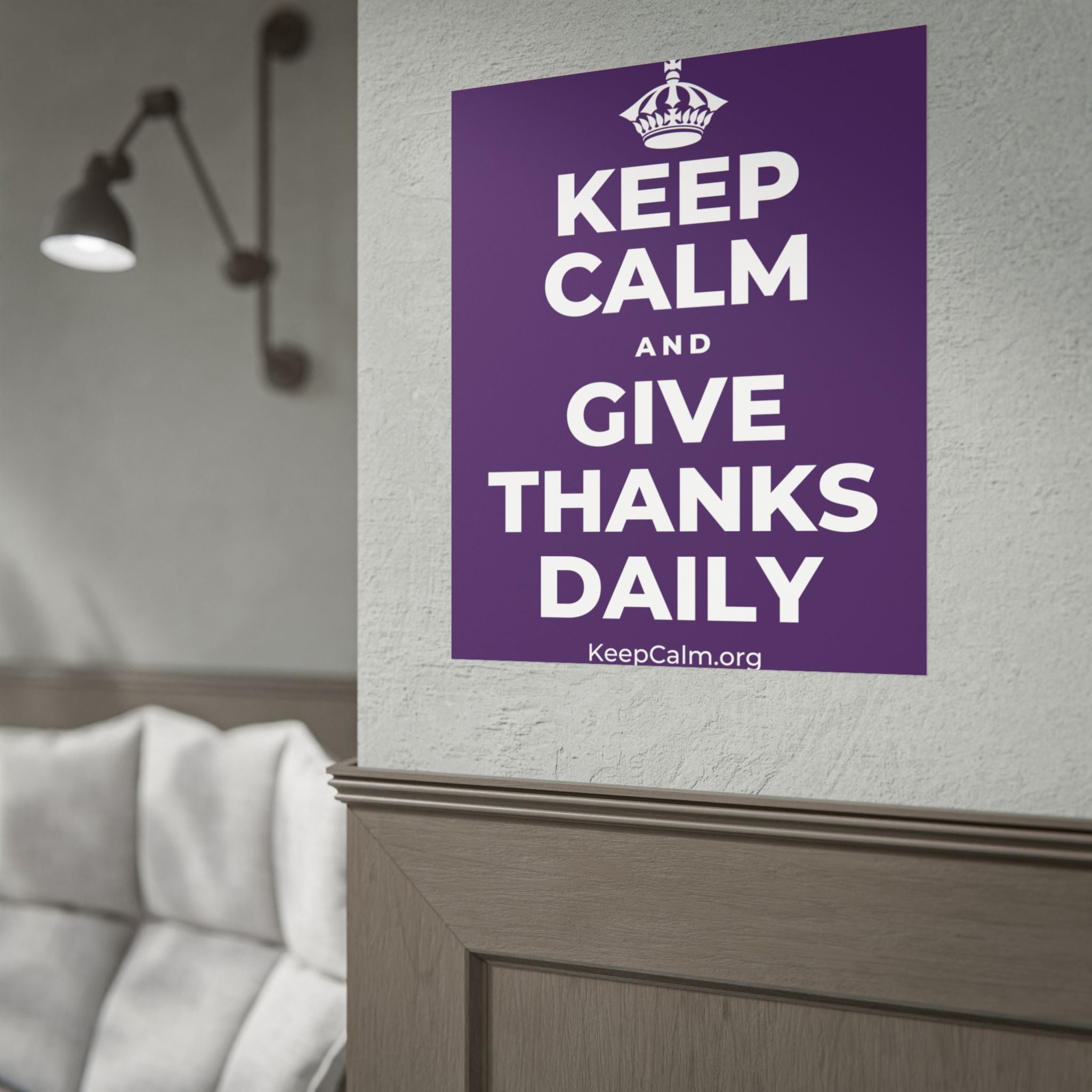 KEEP CALM AND GIVE THANKS DAILY Poster