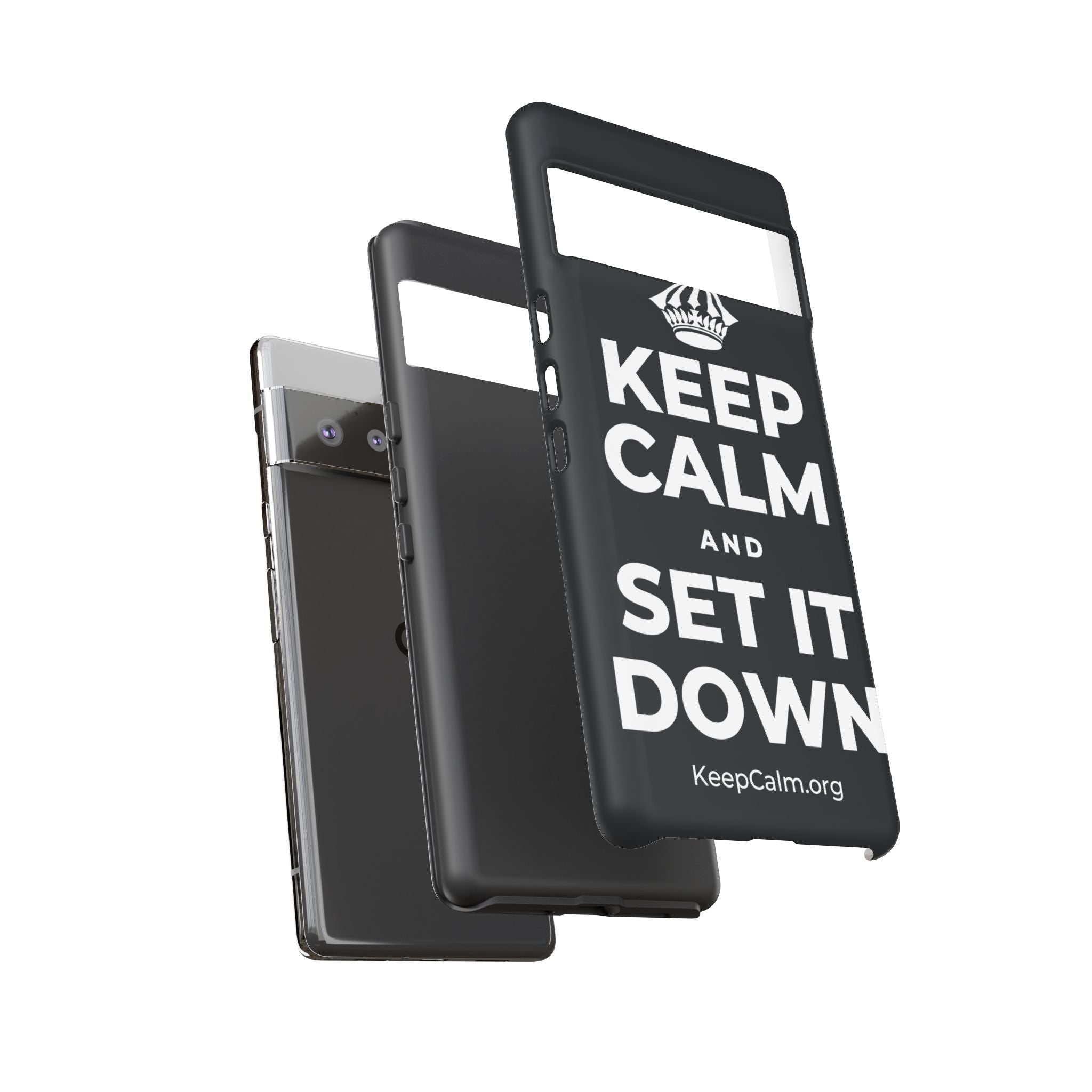 KEEP CALM AND SET IT DOWN Phone Case (Dark)