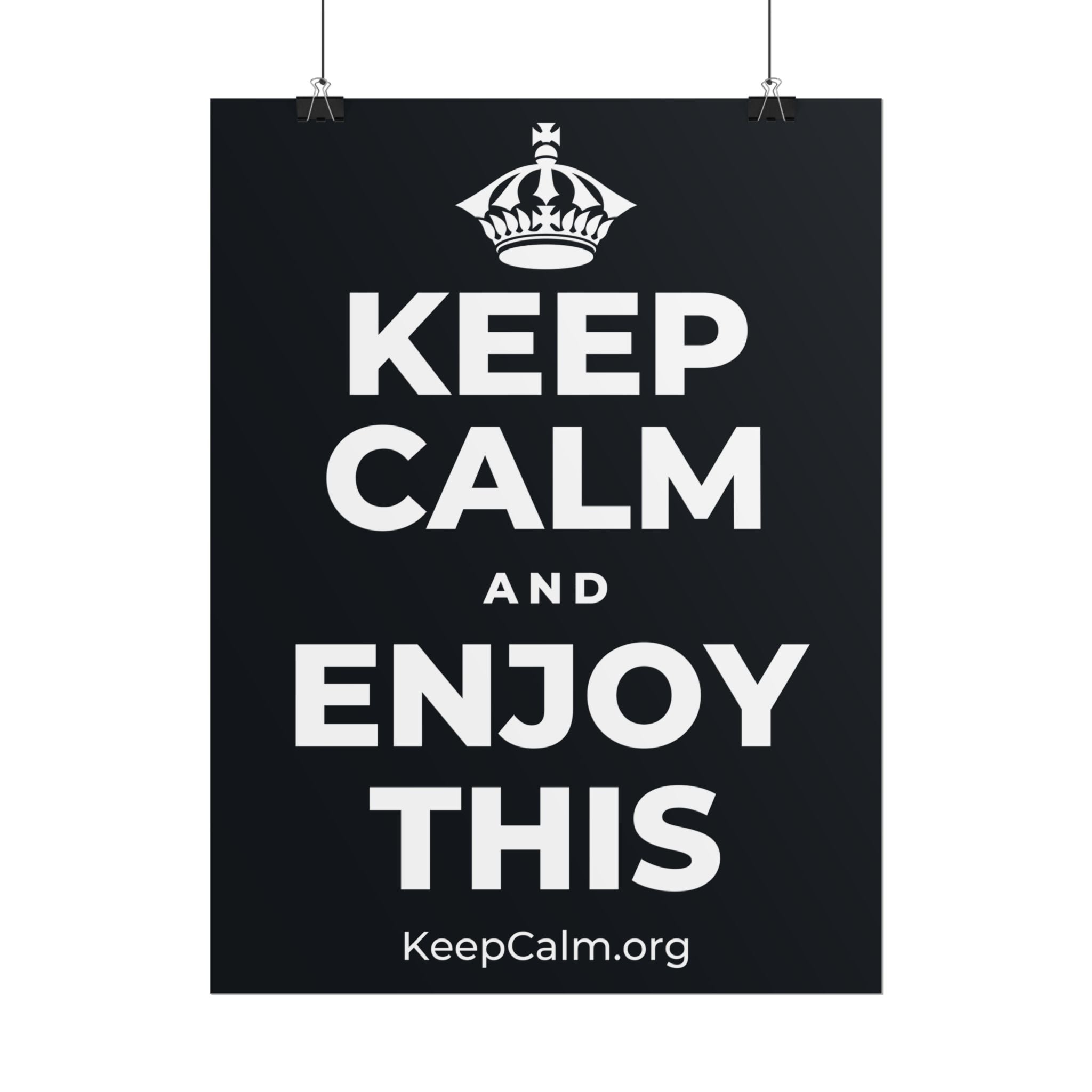 KEEP CALM AND ENJOY THIS Poster (Dark)