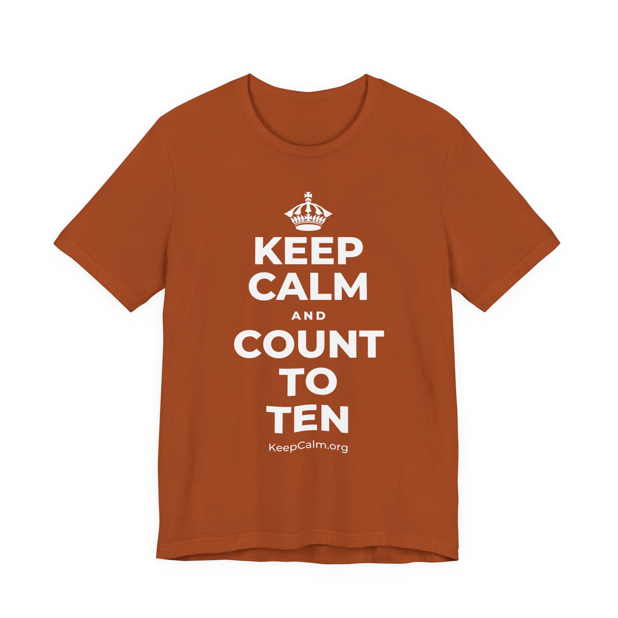 KEEP CALM AND COUNT TO TEN T-Shirt (Military Green–Autumn)