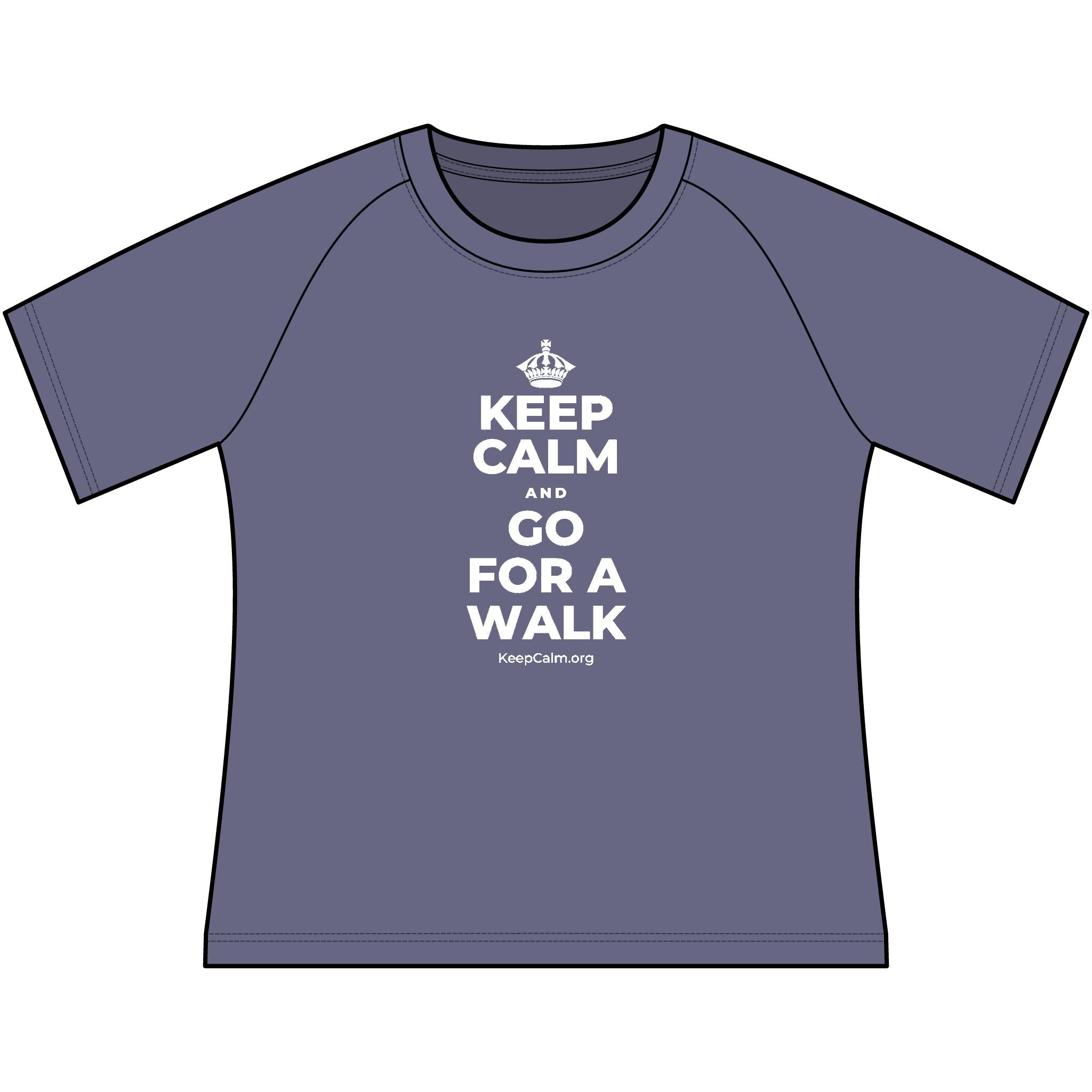 KEEP CALM AND GO FOR A WALK Women's Raglan Tee