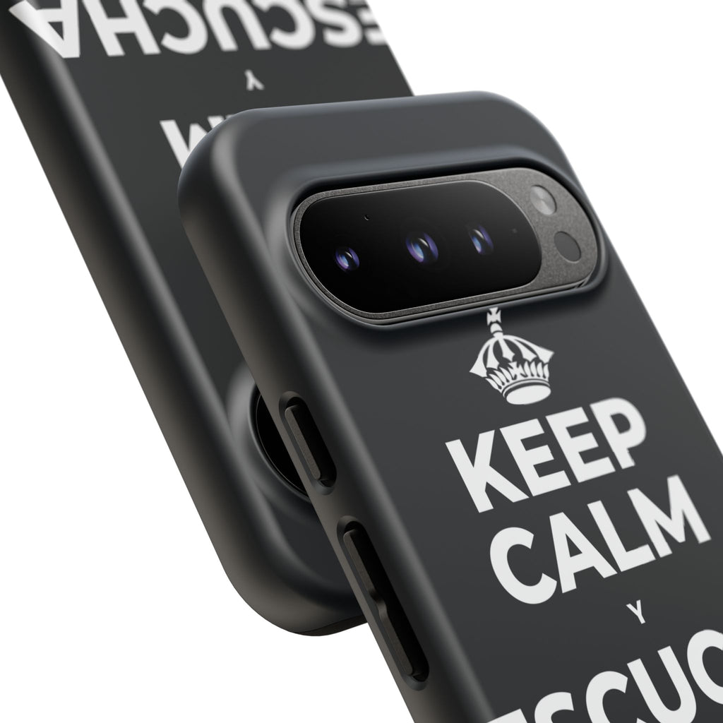 KEEP CALM Y ESCUCHA LA LLUVIA Phone Case (Dark)