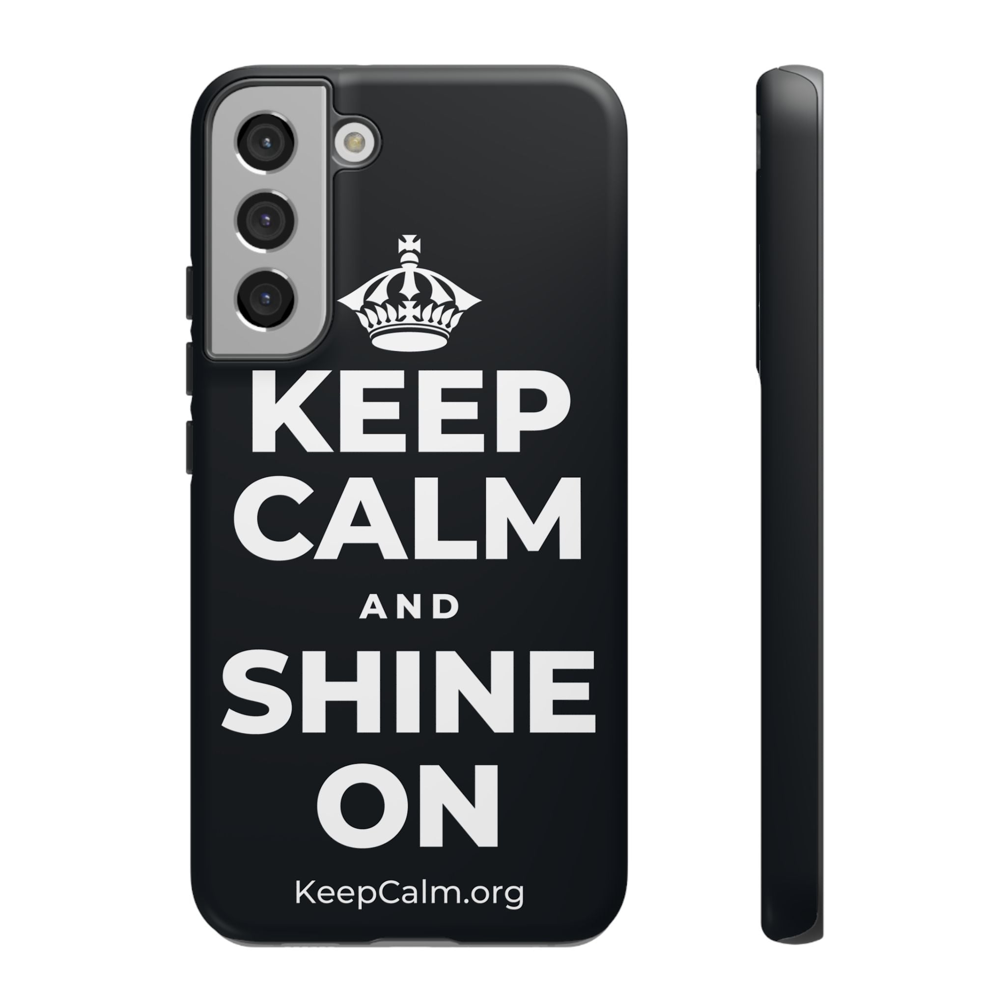 KEEP CALM AND SHINE ON Phone Case (Dark)