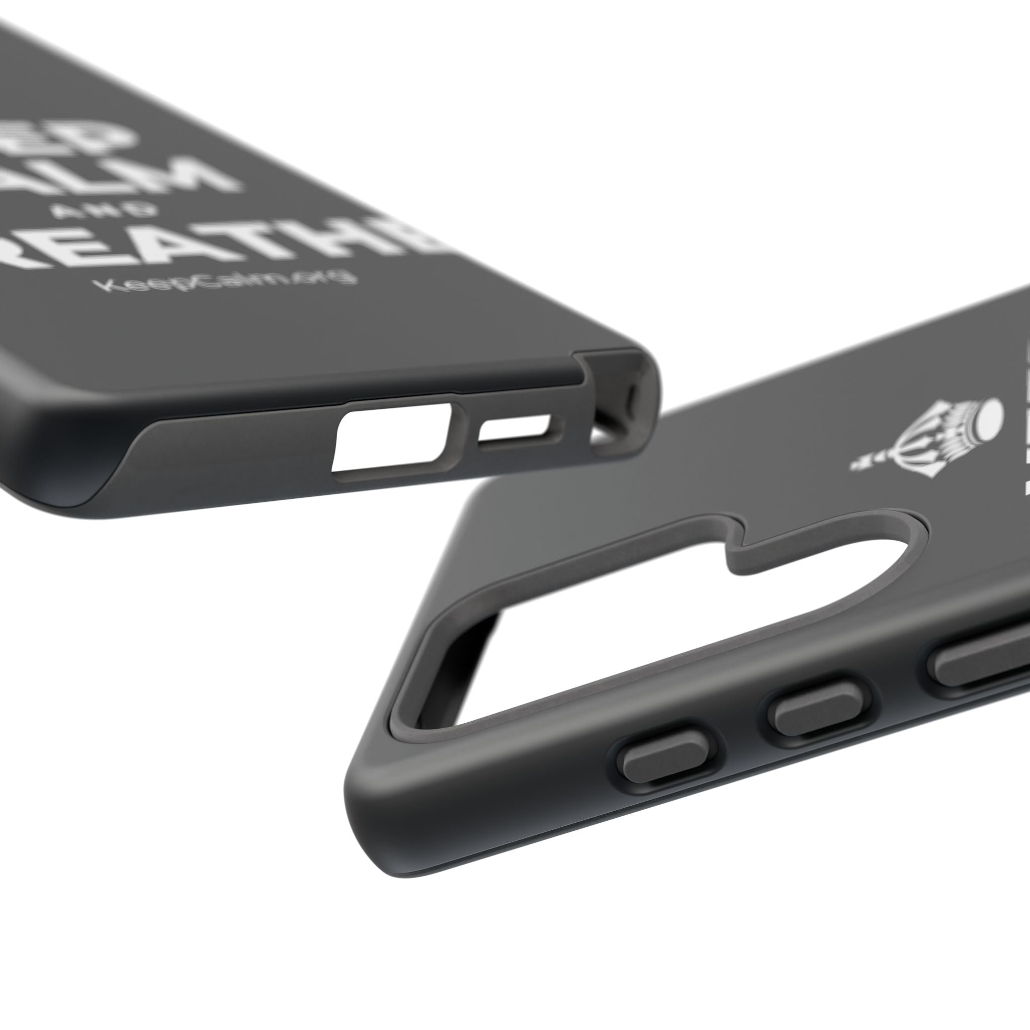 KEEP CALM AND BREATHE Phone Case (Dark)