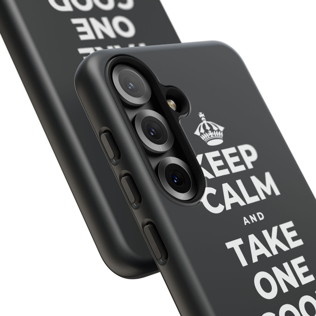 KEEP CALM AND TAKE ONE GOOD DAY AT A TIME Phone Case (Dark)