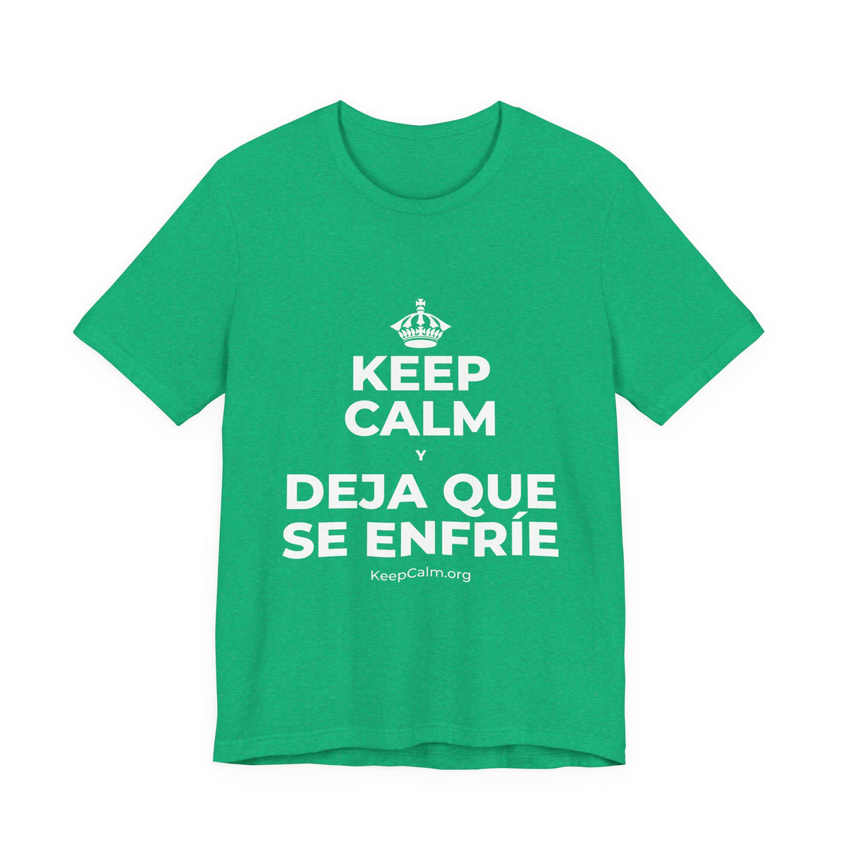 KEEP CALM Y DEJA QUE SE ENFRÍE T-Shirt (Baby Blue–Silver)