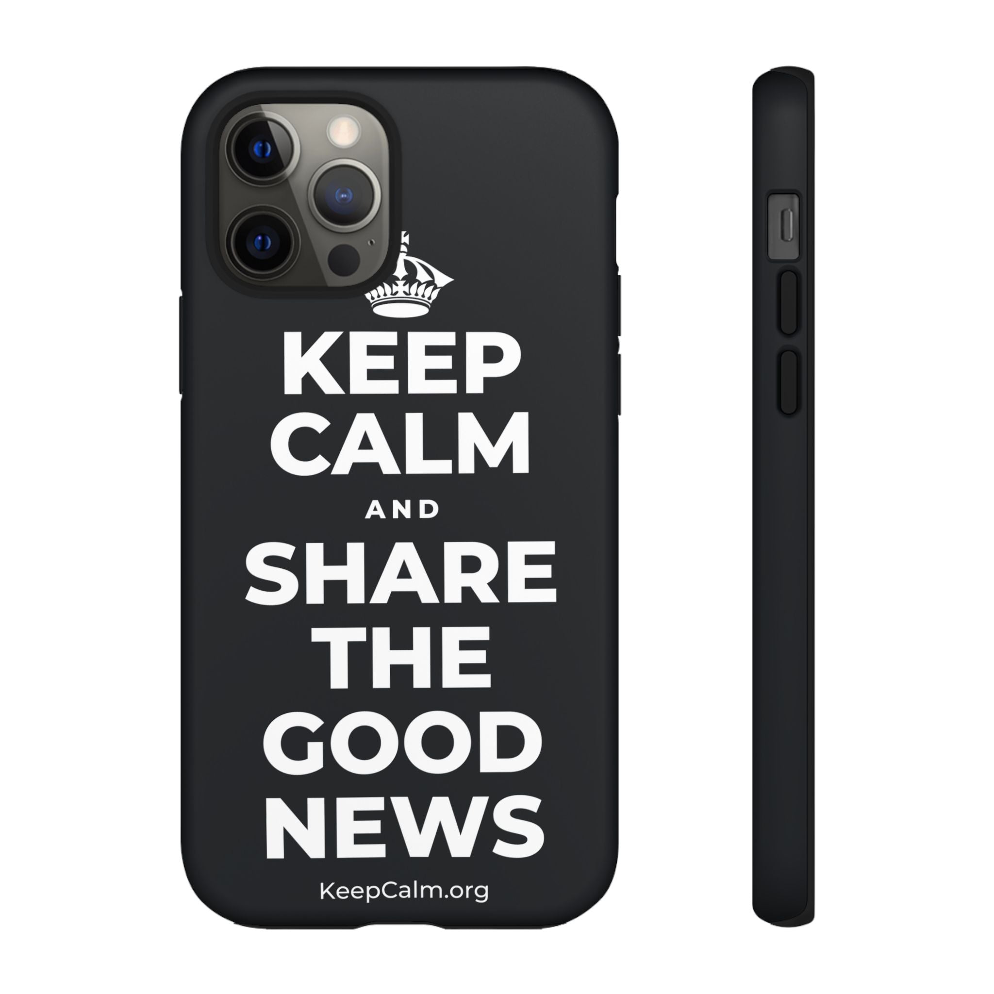 KEEP CALM AND SHARE THE GOOD NEWS Phone Case (Dark)