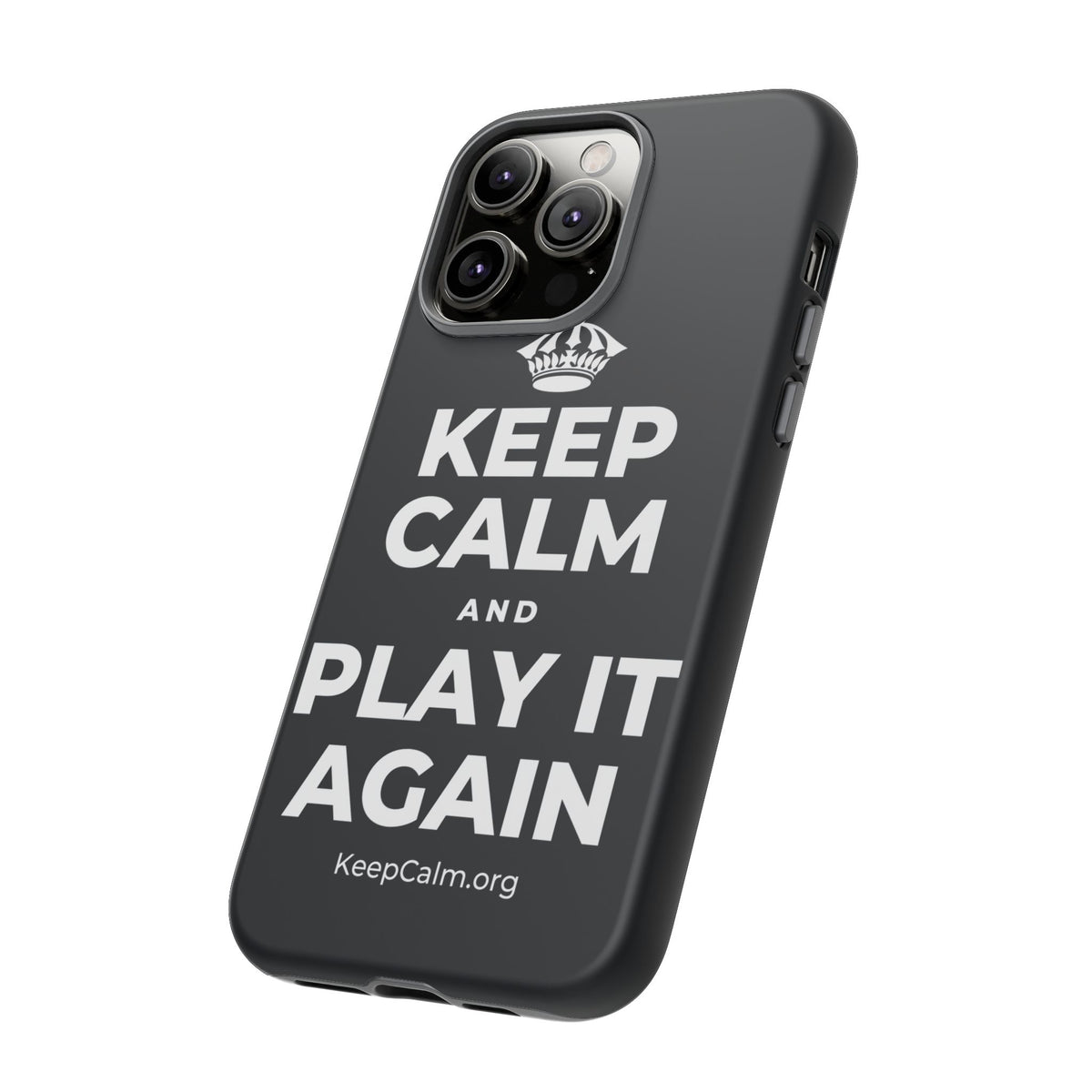 KEEP CALM AND PLAY IT AGAIN Phone Case (Dark)
