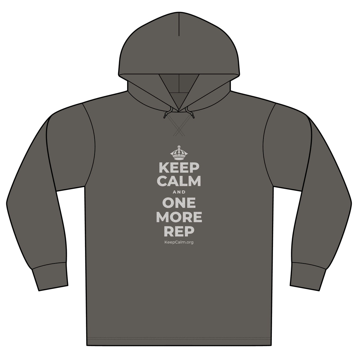 KEEP CALM AND ONE MORE REP Organic Hoodie Tee