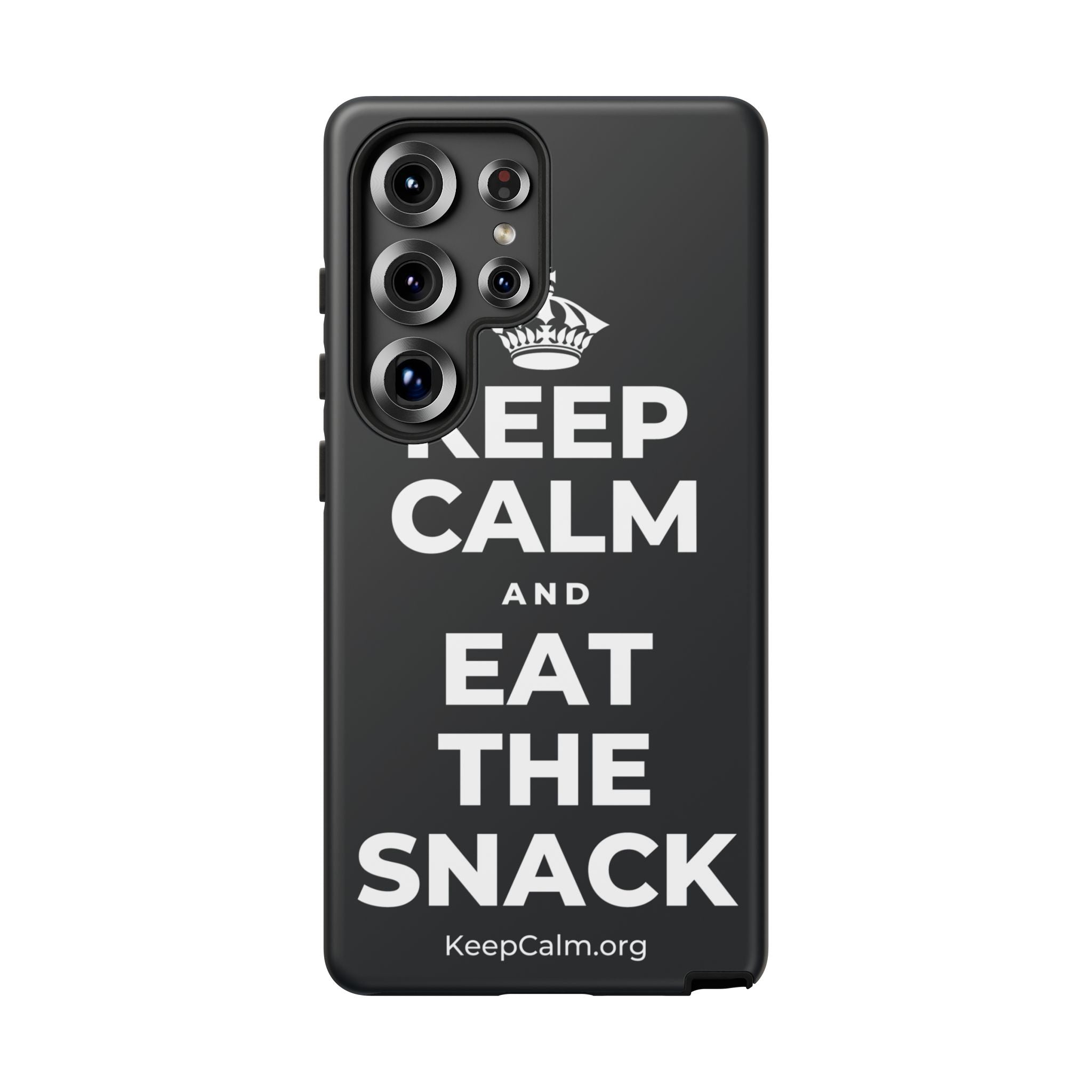 KEEP CALM AND EAT THE SNACK Phone Case (Dark)