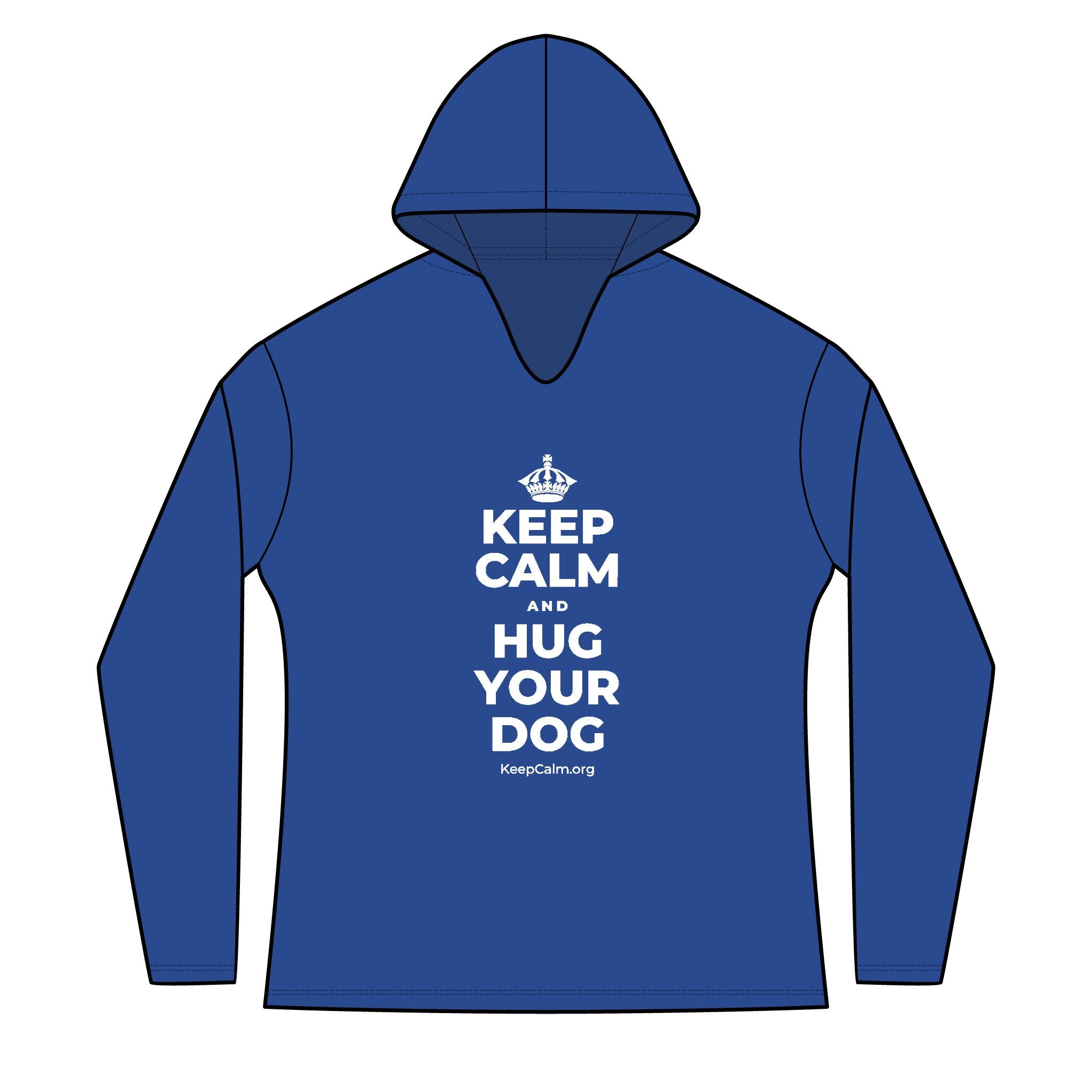 KEEP CALM AND HUG YOUR DOG Women's Long Sleeve Hoodie