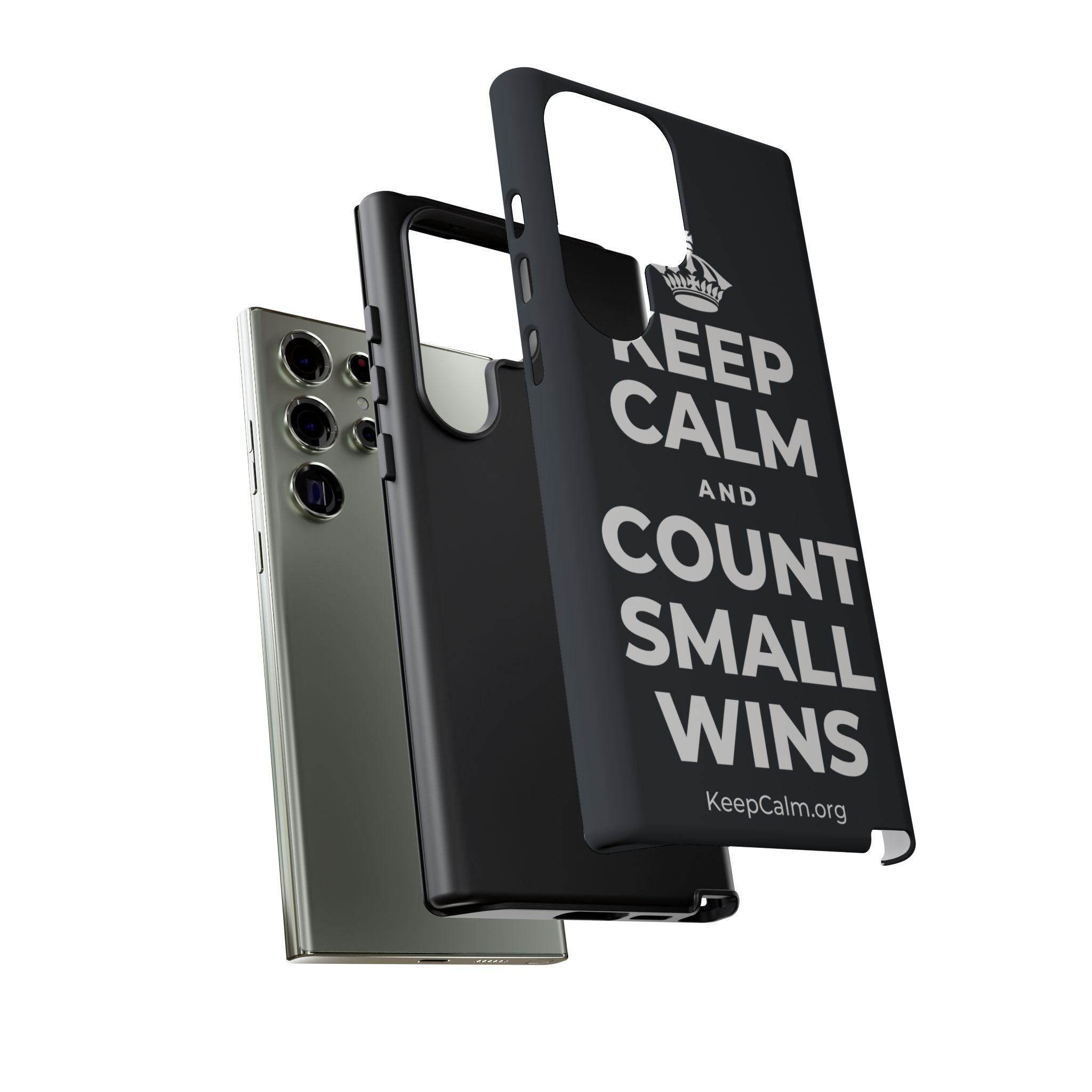 KEEP CALM AND COUNT SMALL WINS Phone Case (Dark)