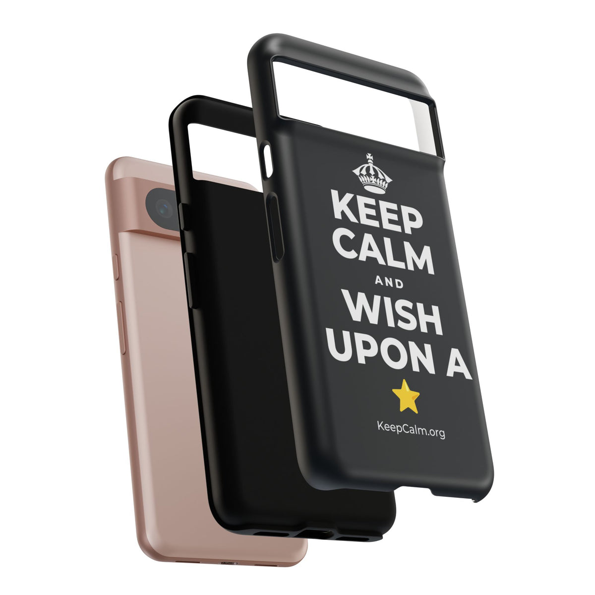 KEEP CALM AND WISH UPON A ⭐ Phone Case (Dark)