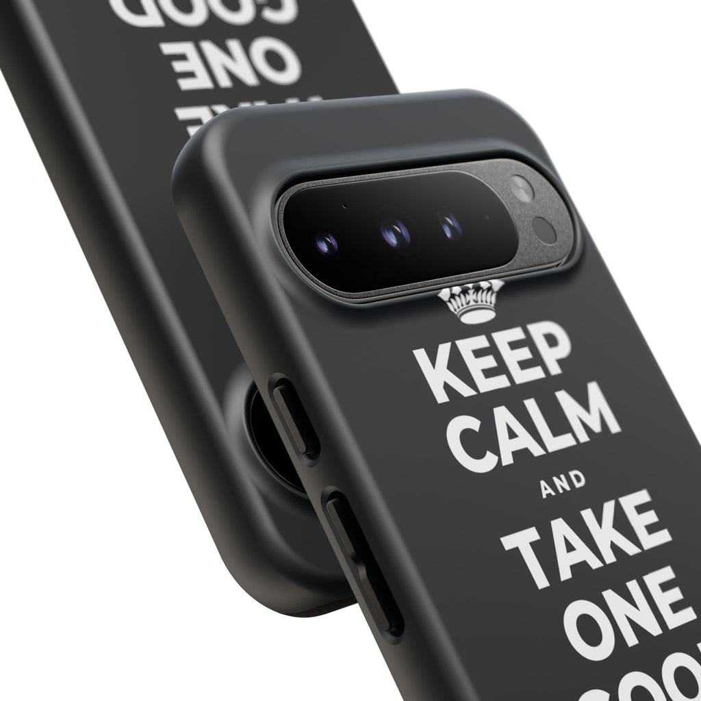 KEEP CALM AND TAKE ONE GOOD DAY AT A TIME Phone Case (Dark)