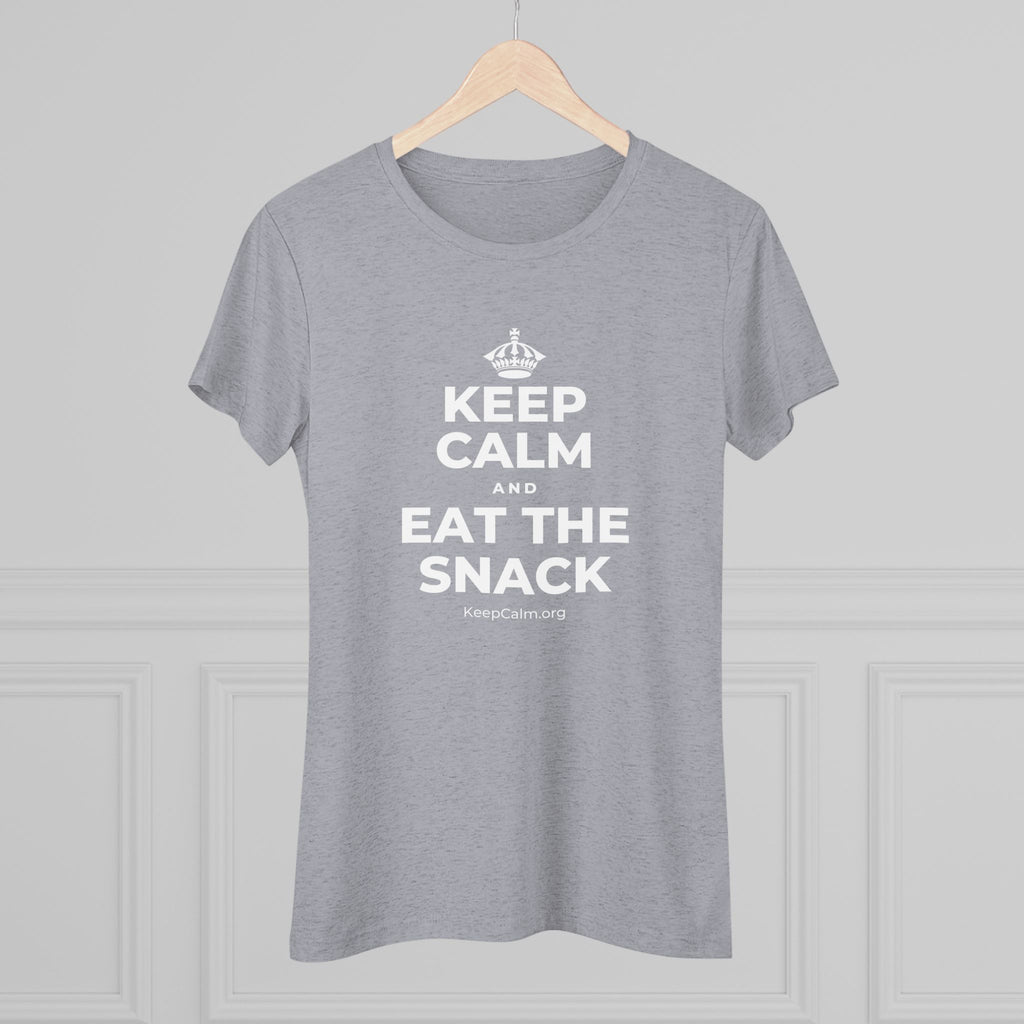 KEEP CALM AND EAT THE SNACK Women's Tri-Blend Tee