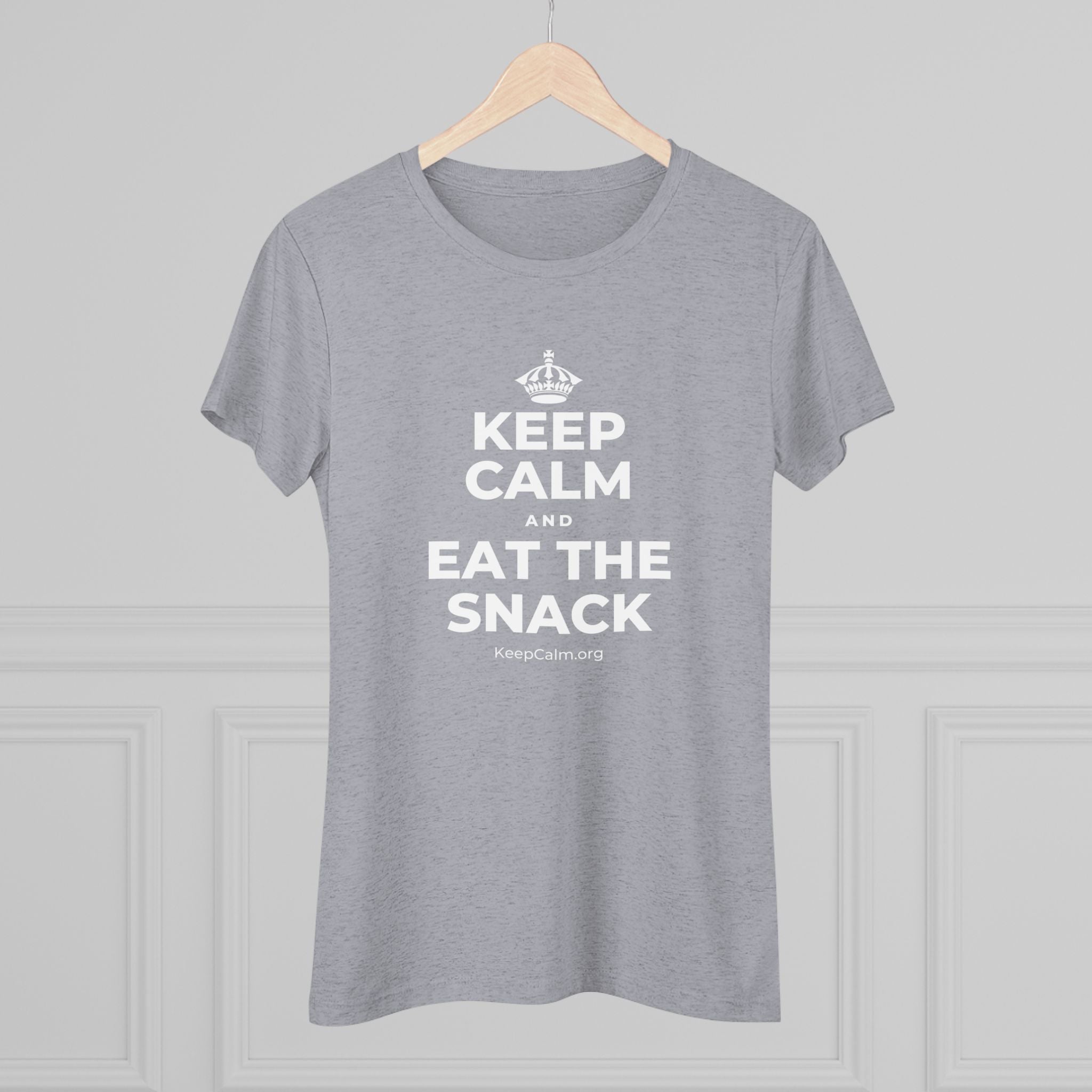 KEEP CALM AND EAT THE SNACK Women's Tri-Blend Tee