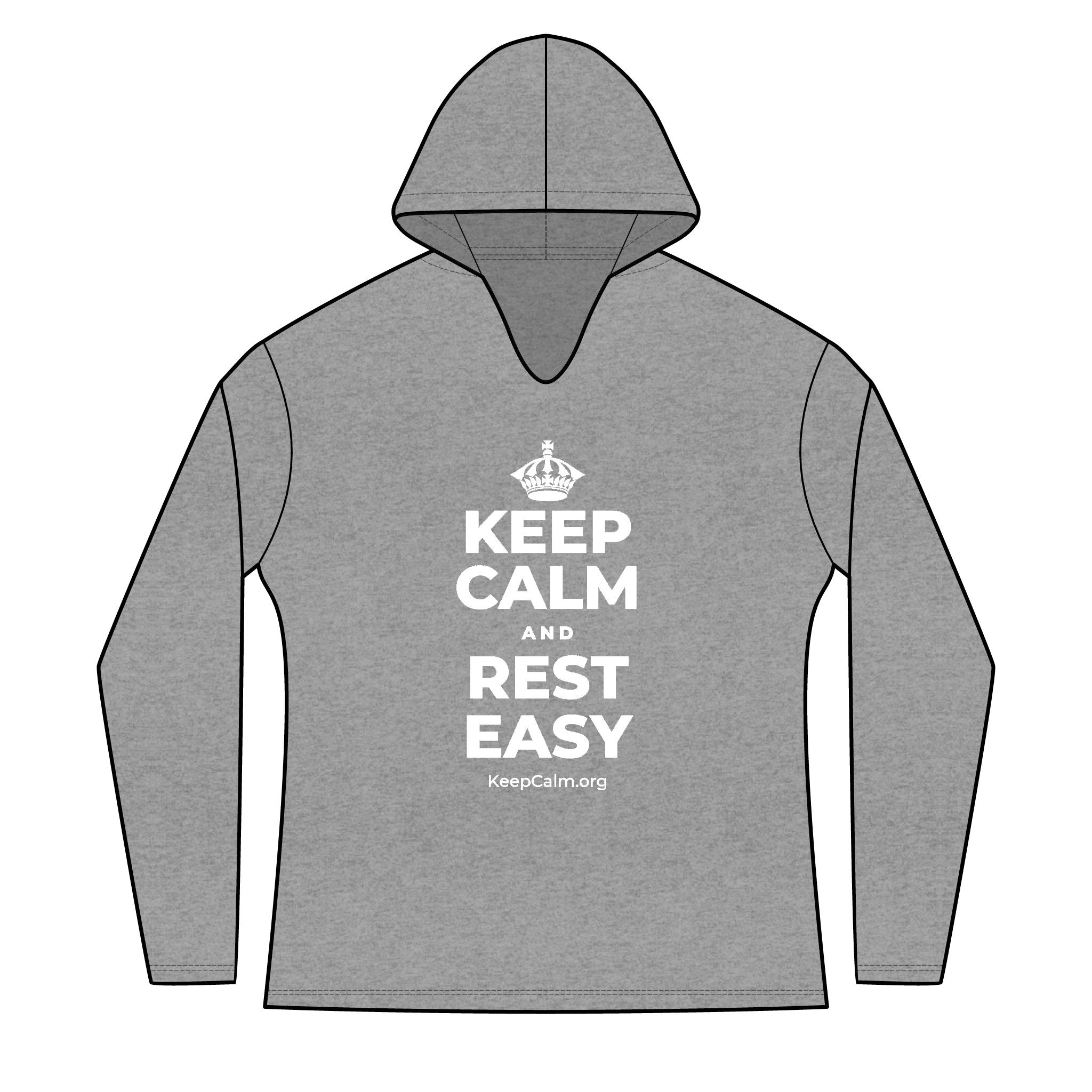 KEEP CALM AND REST EASY Women's Long Sleeve Hoodie